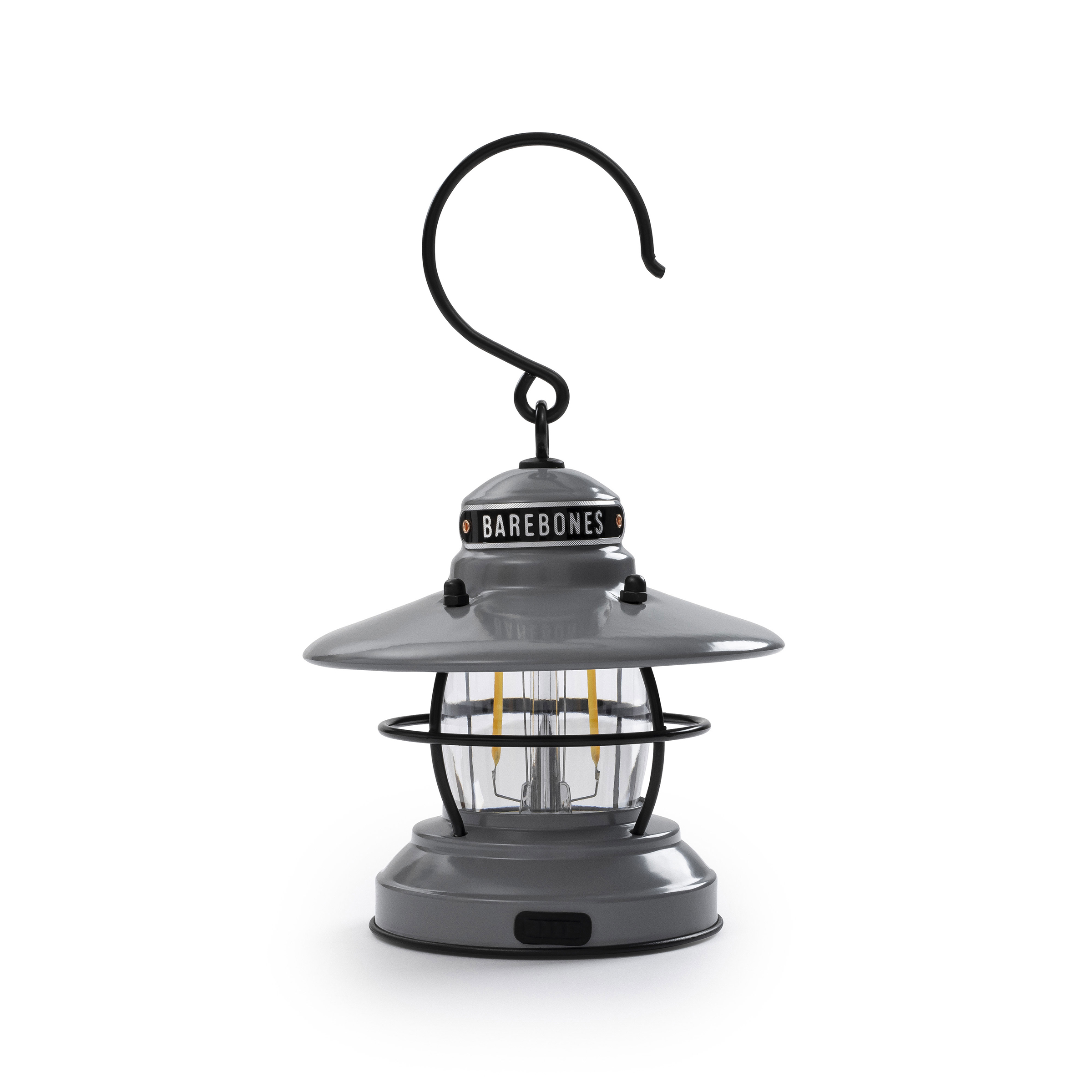 product: Barebones Edison Mini Lantern Slate Gray shown
