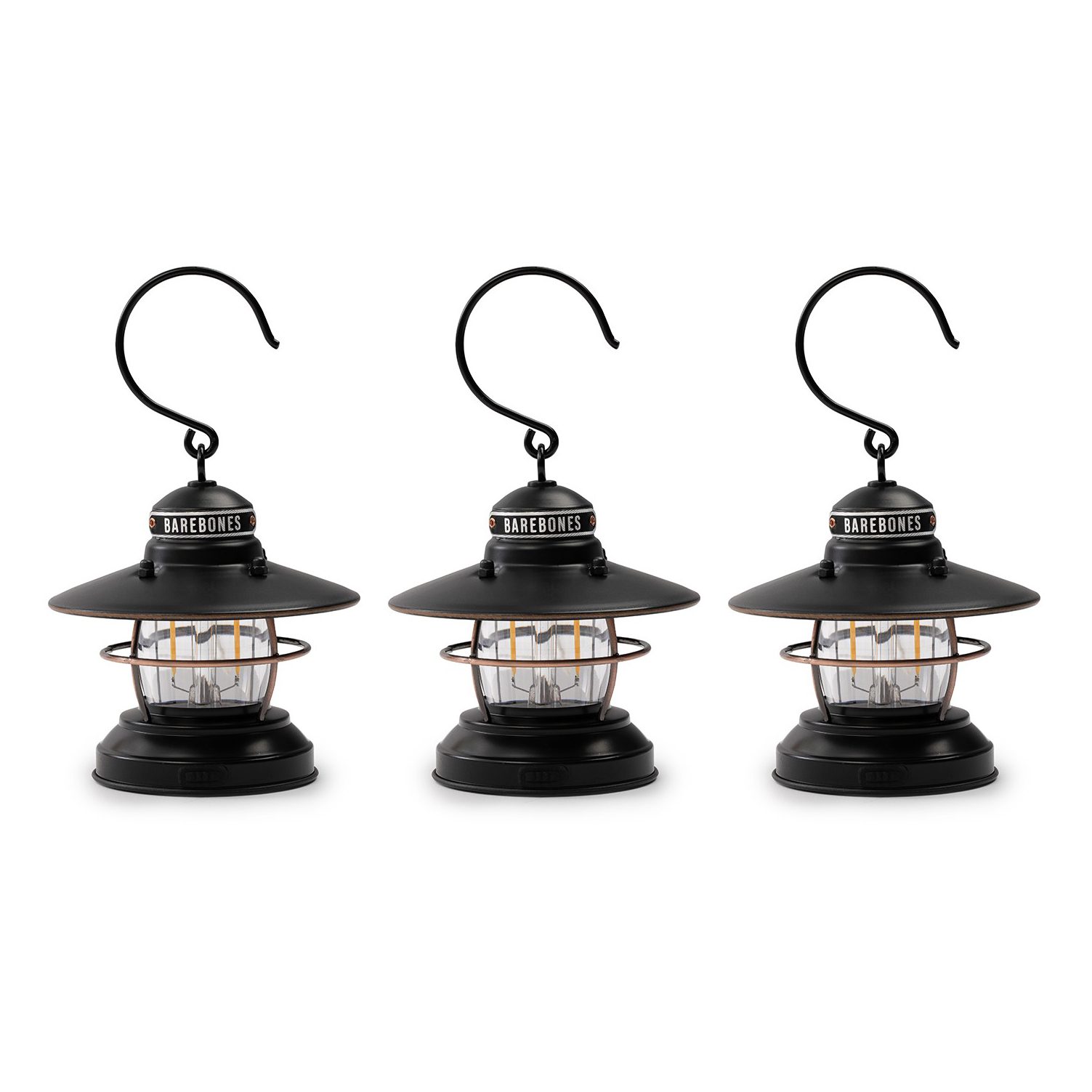 product: Barebones Edison Mini Lantern Antique Bronze 3pk shown