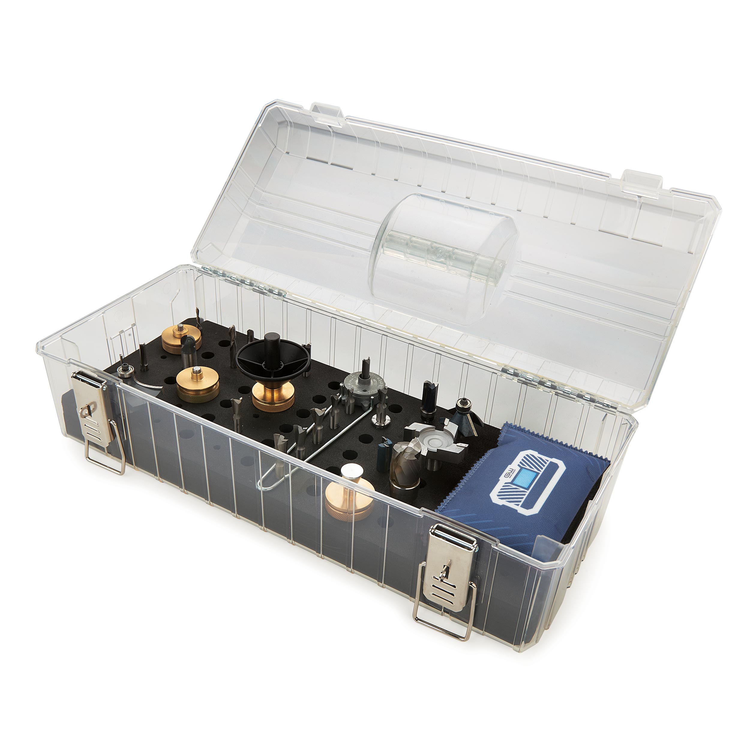 product: WoodRiver Router Bit Storage Case shown