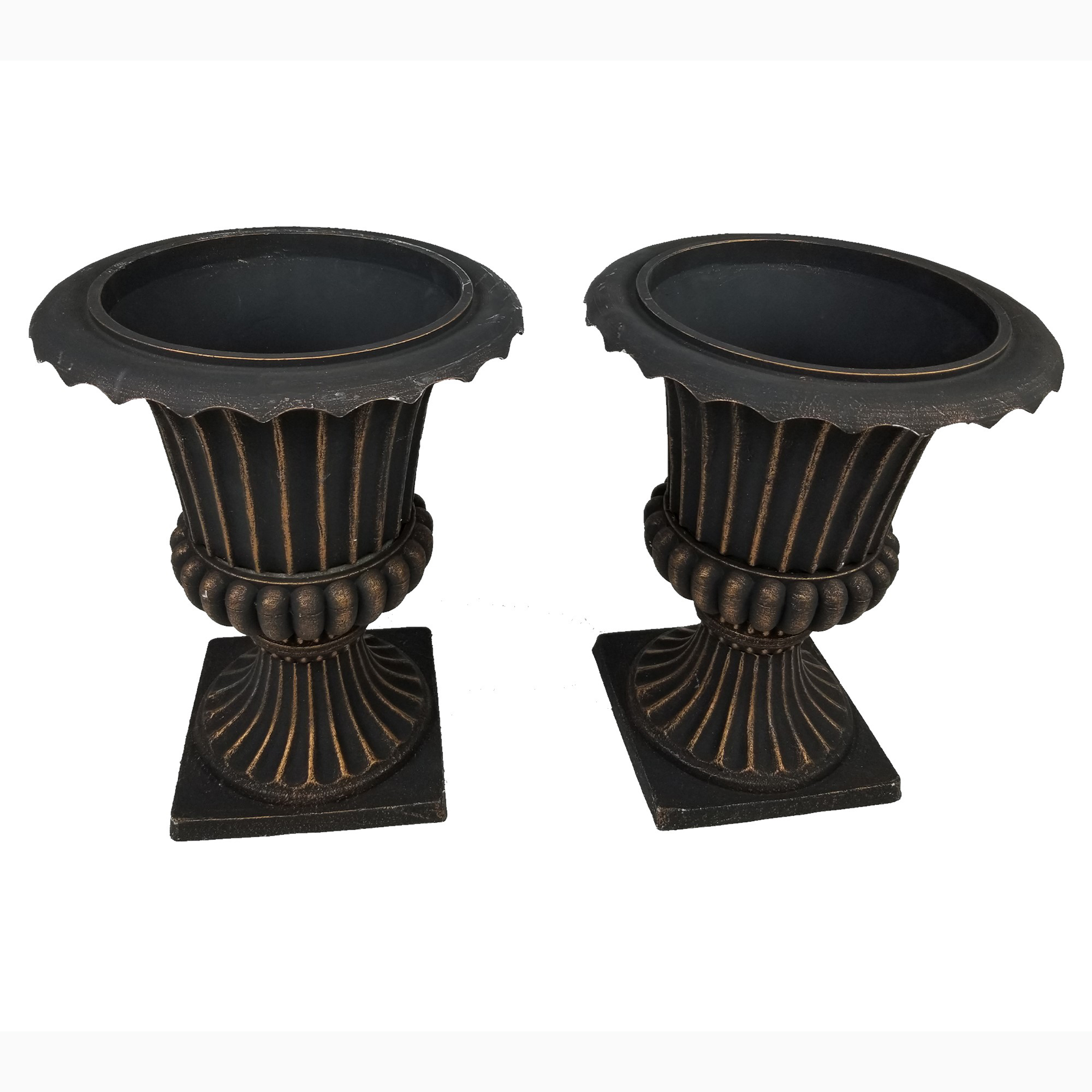 product: Exaco Imperial Urn Planter Set Antique Copper Set of 2 shown