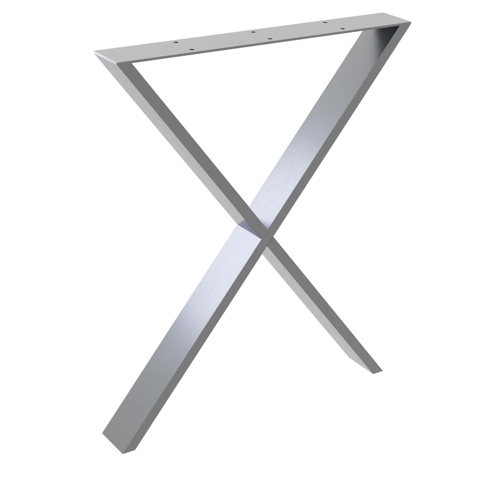 product: Designs of Distinction Island End, Contemporary X-Base, Stainless Steel shown