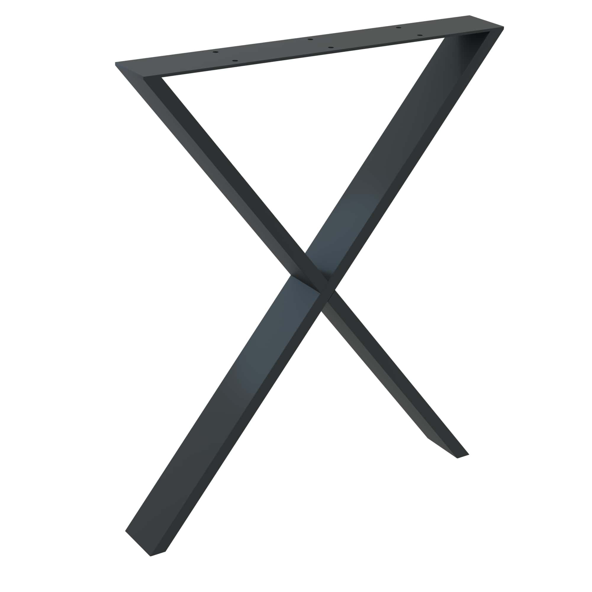 product: Designs of Distinction Island End, Contemporary X-Base, Flat Black shown