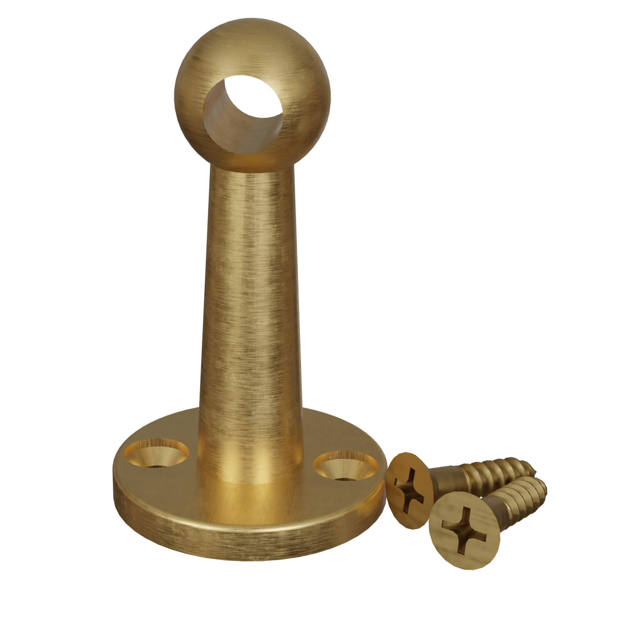 product: Designs of Distinction Gallery Rail Center, Satin Brass, 6mm x 36