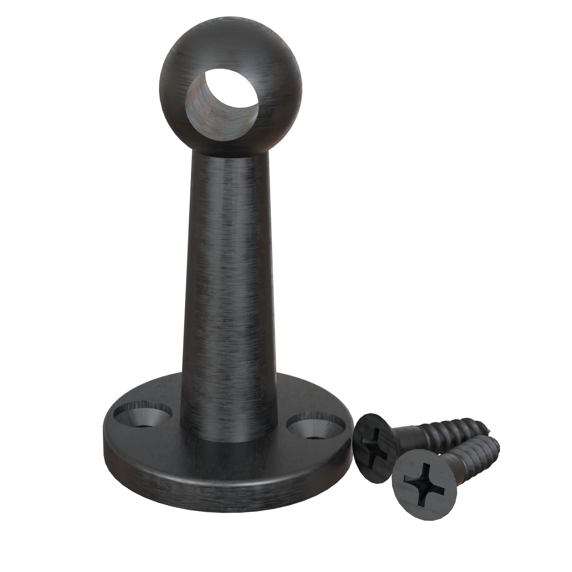 product: Designs of Distinction Gallery Rail Center, Flat Black, 6mm x 36