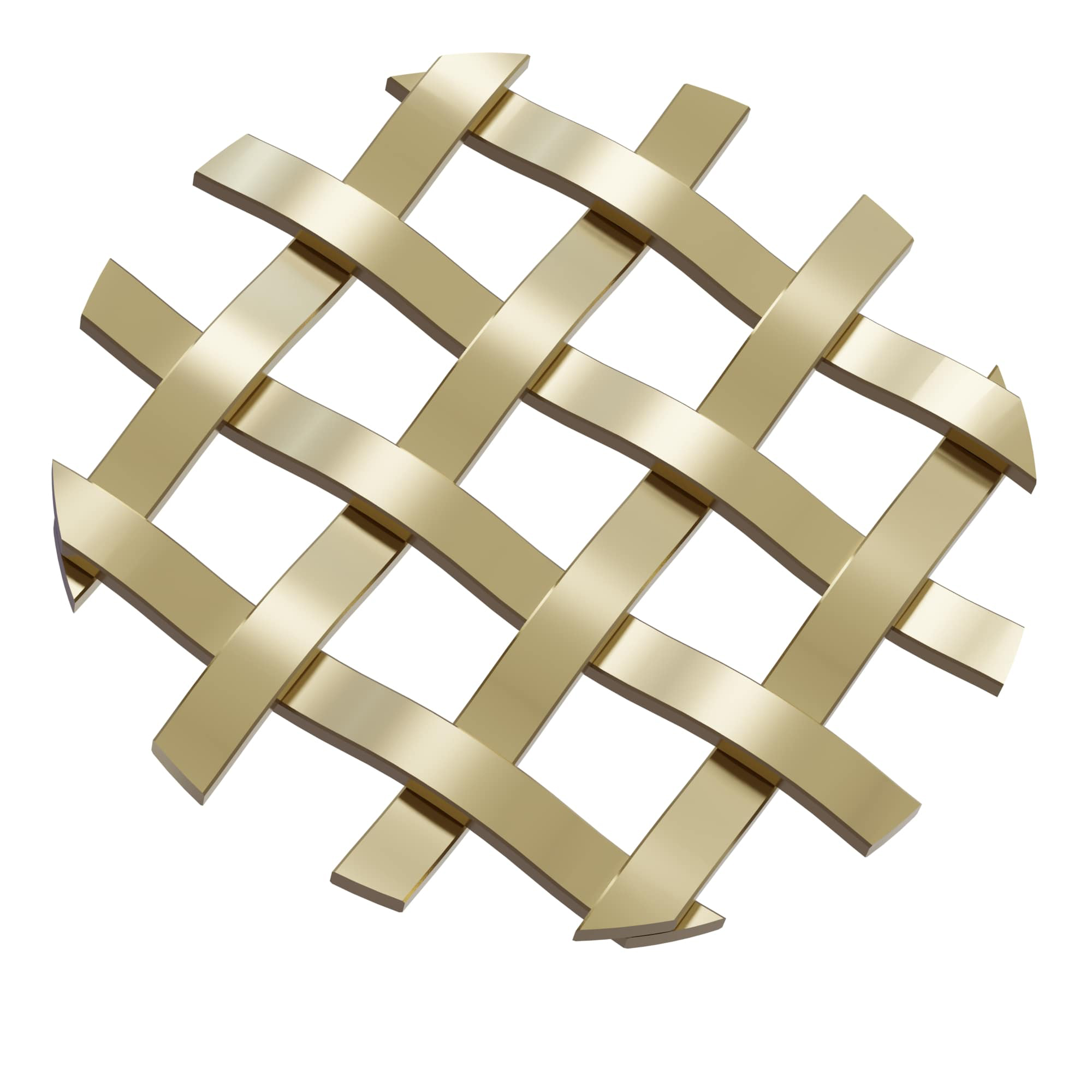 product: Designs of Distinction .375'' Single Flat Diamond Decorative Grille - Satin Brass, 36''W x 24''L Sheet shown