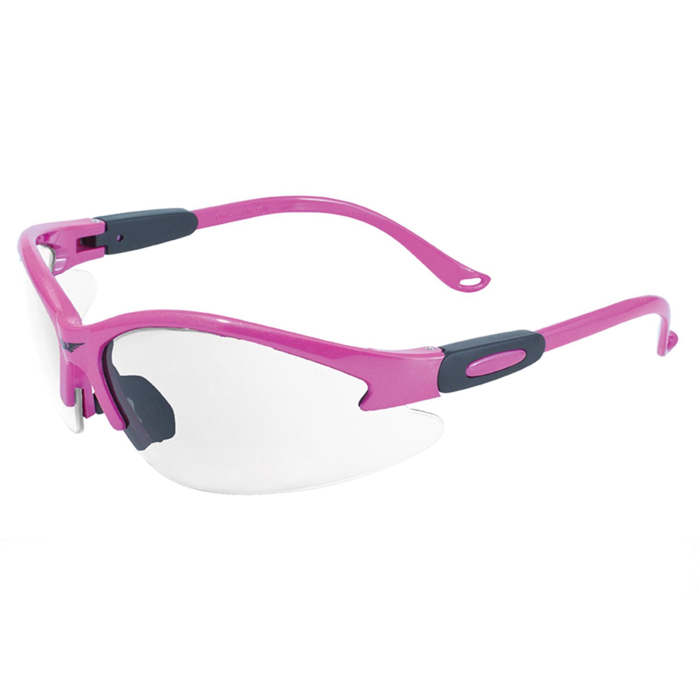 product: Global Vision Eyewear Cougar Dark Pink Frame Clear Anti- Fog  Safety Lenses shown