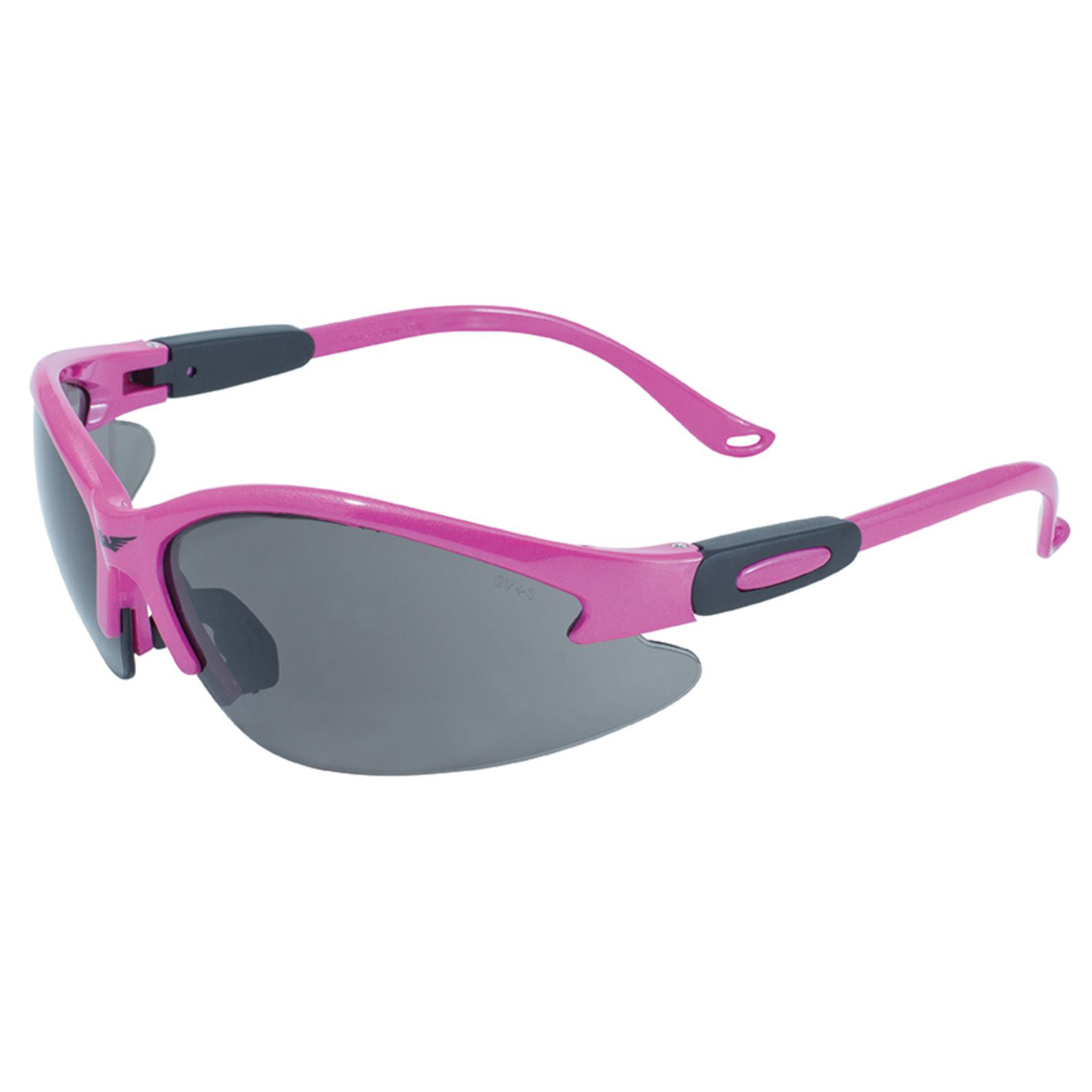 product: Global Vision Eyewear Cougar Dark Pink Frame Smoke Safety Lenses shown