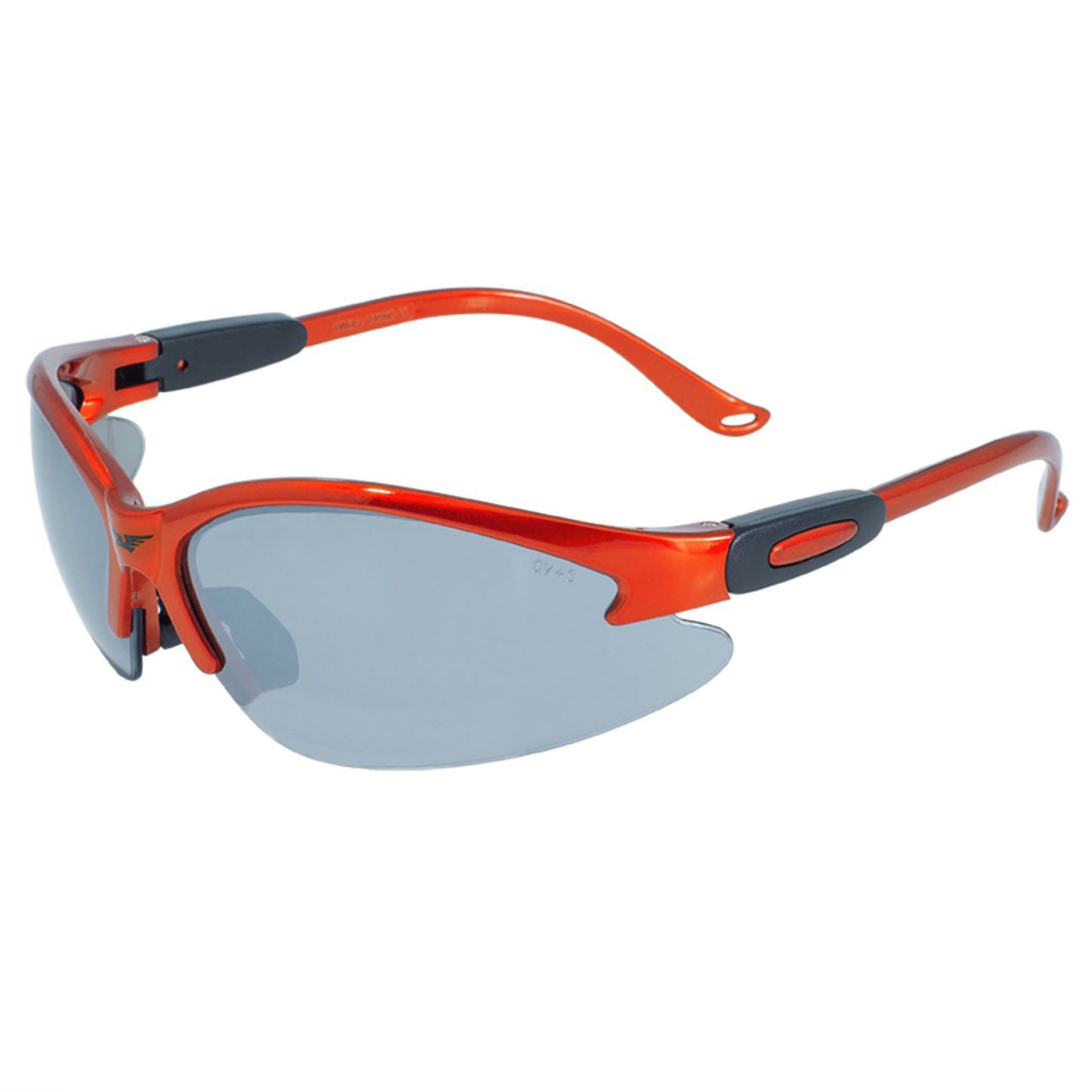 product: Global Vision Eyewear Cougar Orange Frame Flash Mirror Safety Lenses shown
