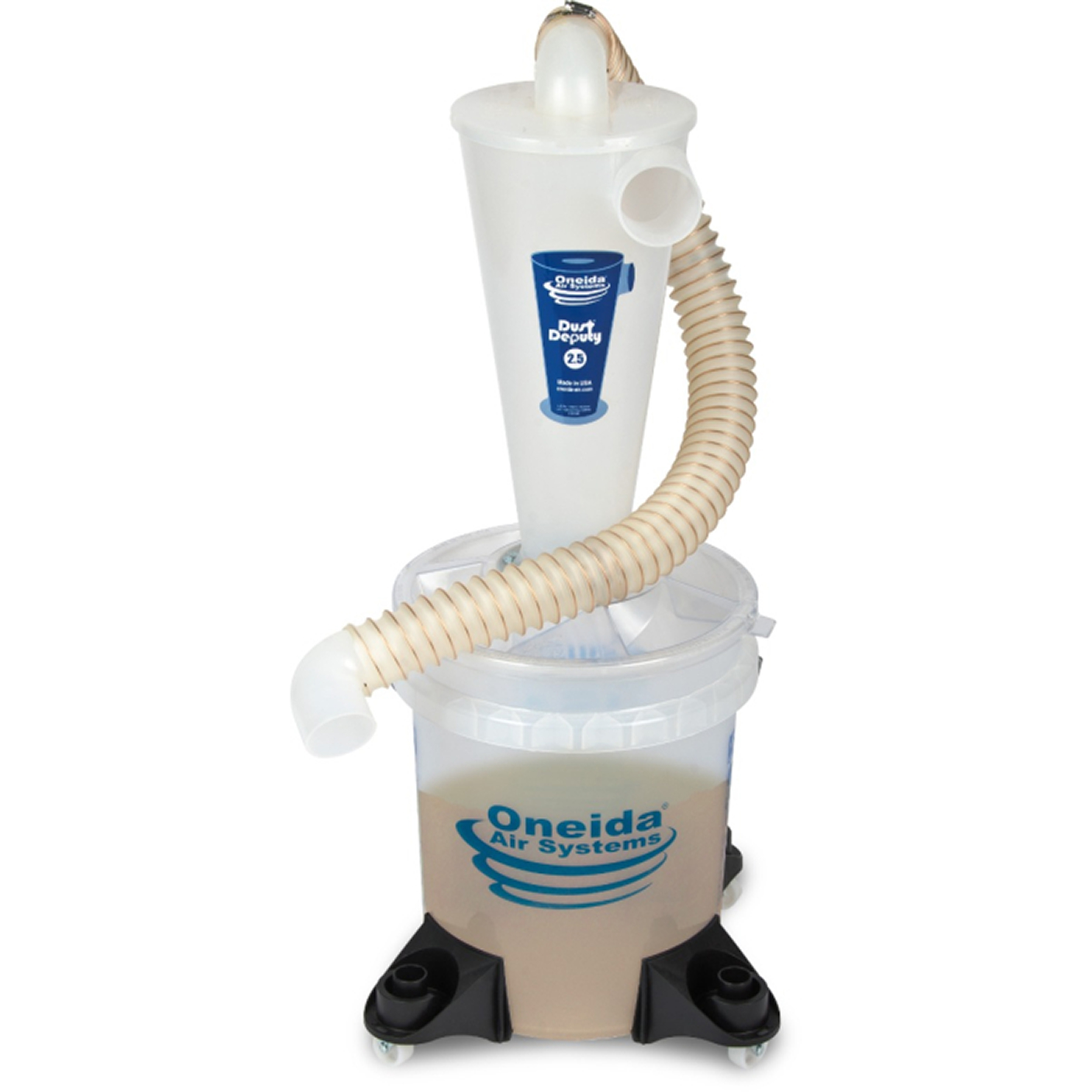 product: Oneida Air Systems Dust Deputy 2.5 Deluxe Kit - 5 Gallon shown