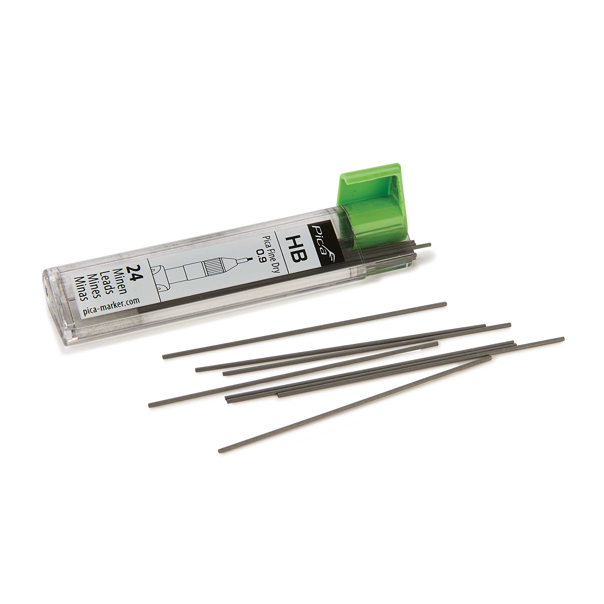 product: Pica Lead Refill - 0.9 mm - Hard and Black - 24 Pieces shown
