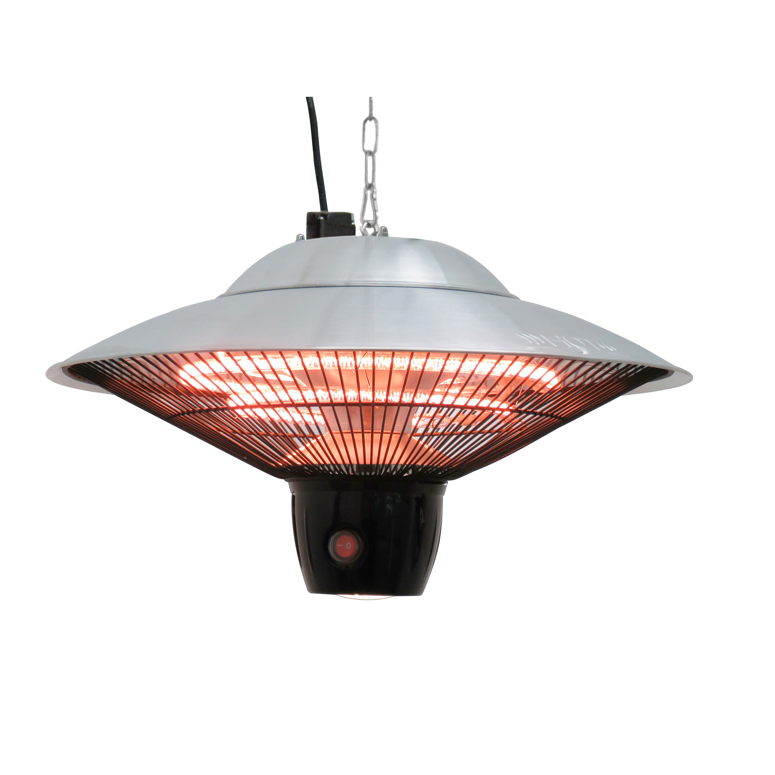 product: Westinghouse Westinghouse Infrared Electric Outdoor Heater With LED light - Hanging with Remote Control shown