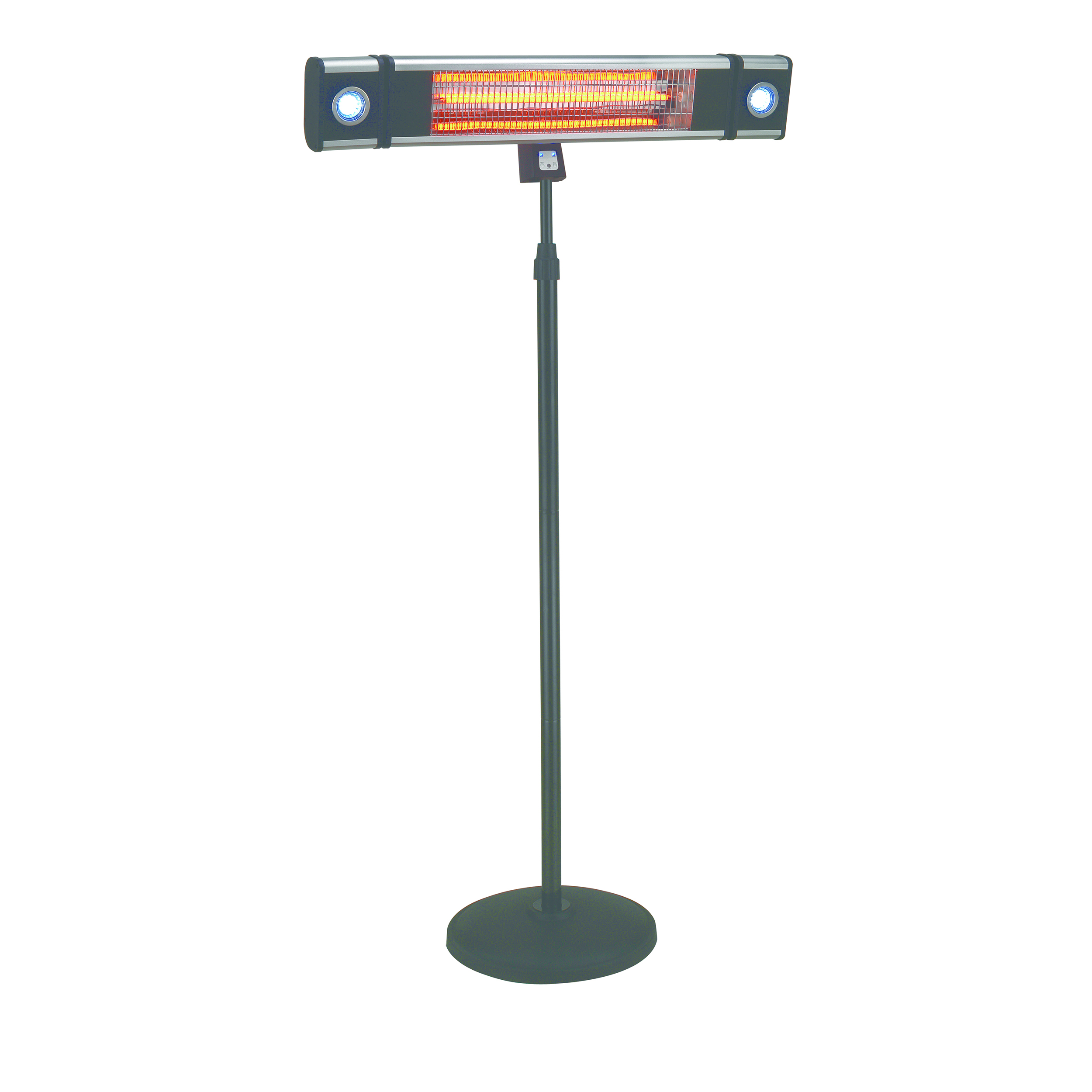 product: Energ+ EnerG+ Infrared Electric Outdoor Heater - Freestanding With LED & Remote shown