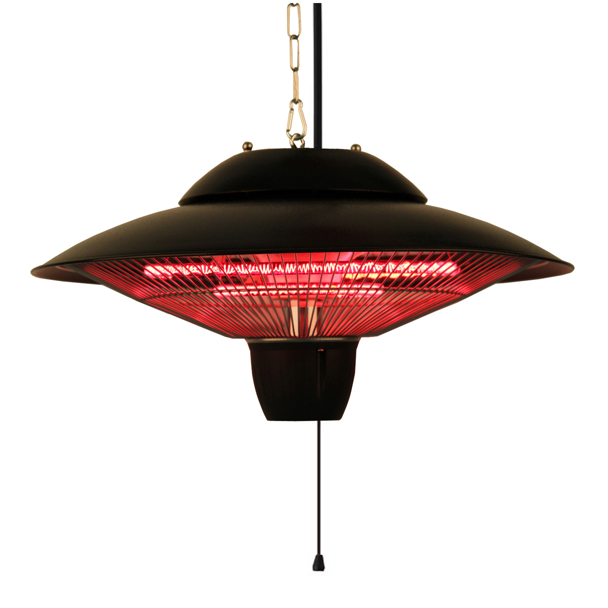 product: Energ+ Infrared Electric Outdoor Heater - Hanging - Powder Coat Brown Finish shown