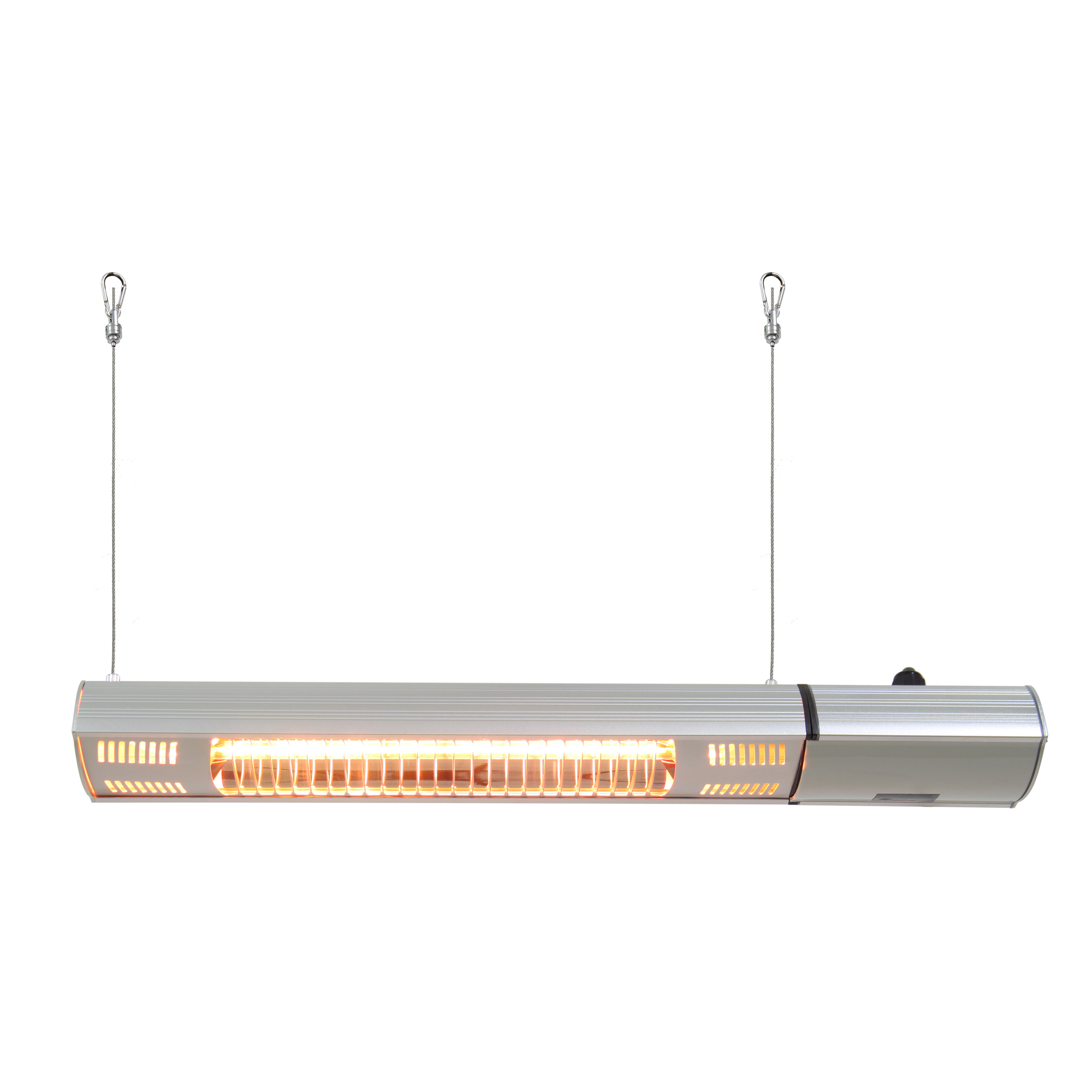 product: Energ+ EnerG+ Infrared Electric Outdoor Heater - Wall Mounted with Remote shown