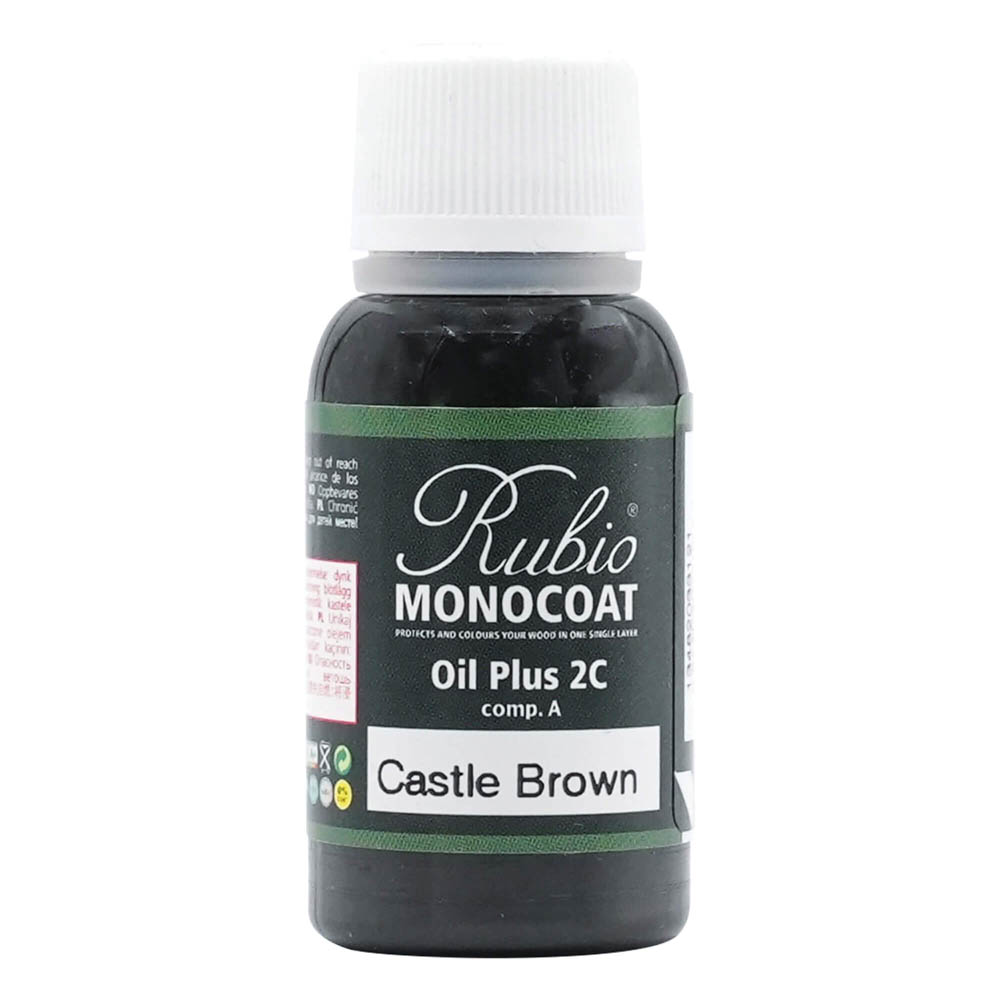 product: Rubio Monocoat Oil Plus Part A - Oil Only - Castle Brown - 20 ml shown