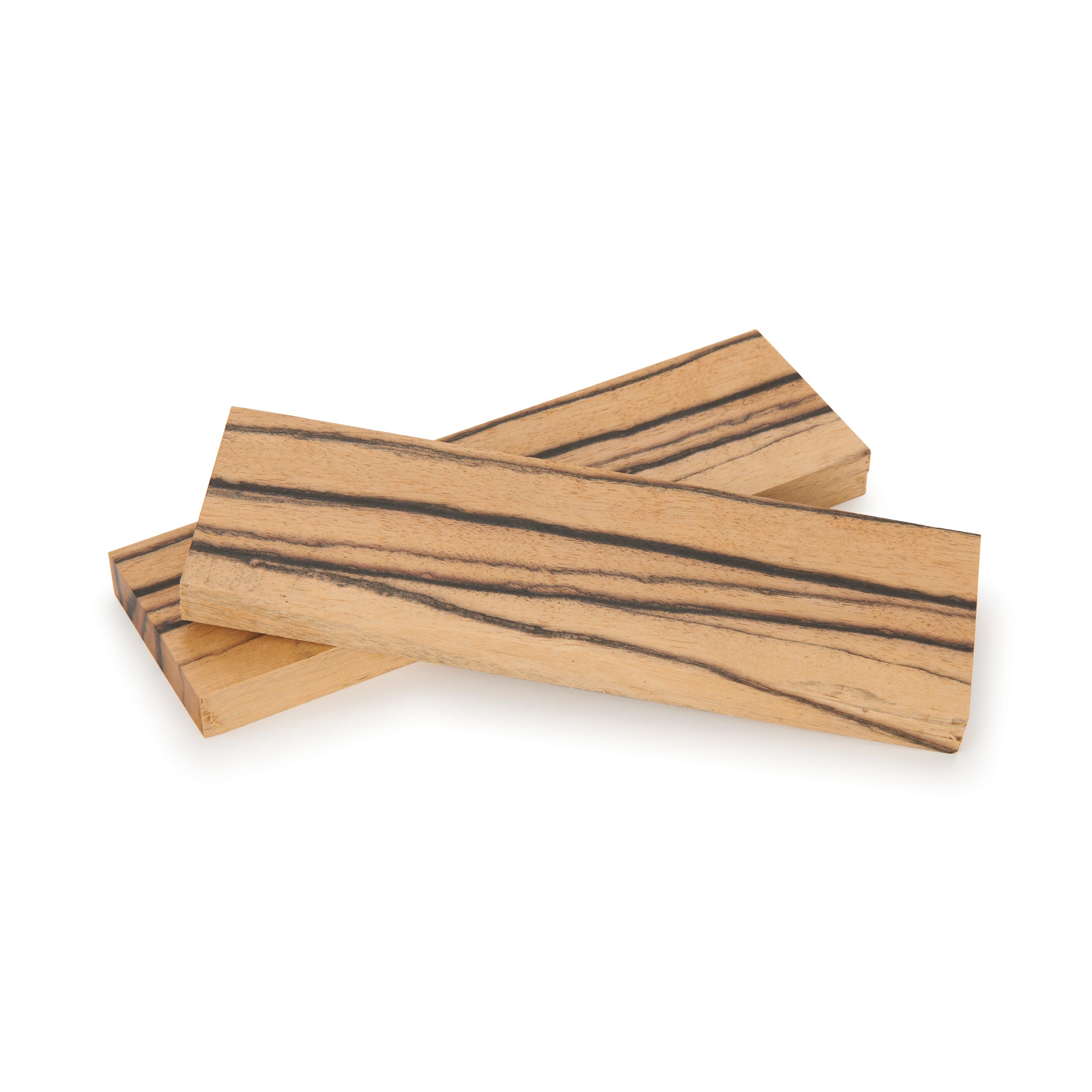 product: Woodcraft Woodshop Ebony, Black & White Knife Scales - 3/8