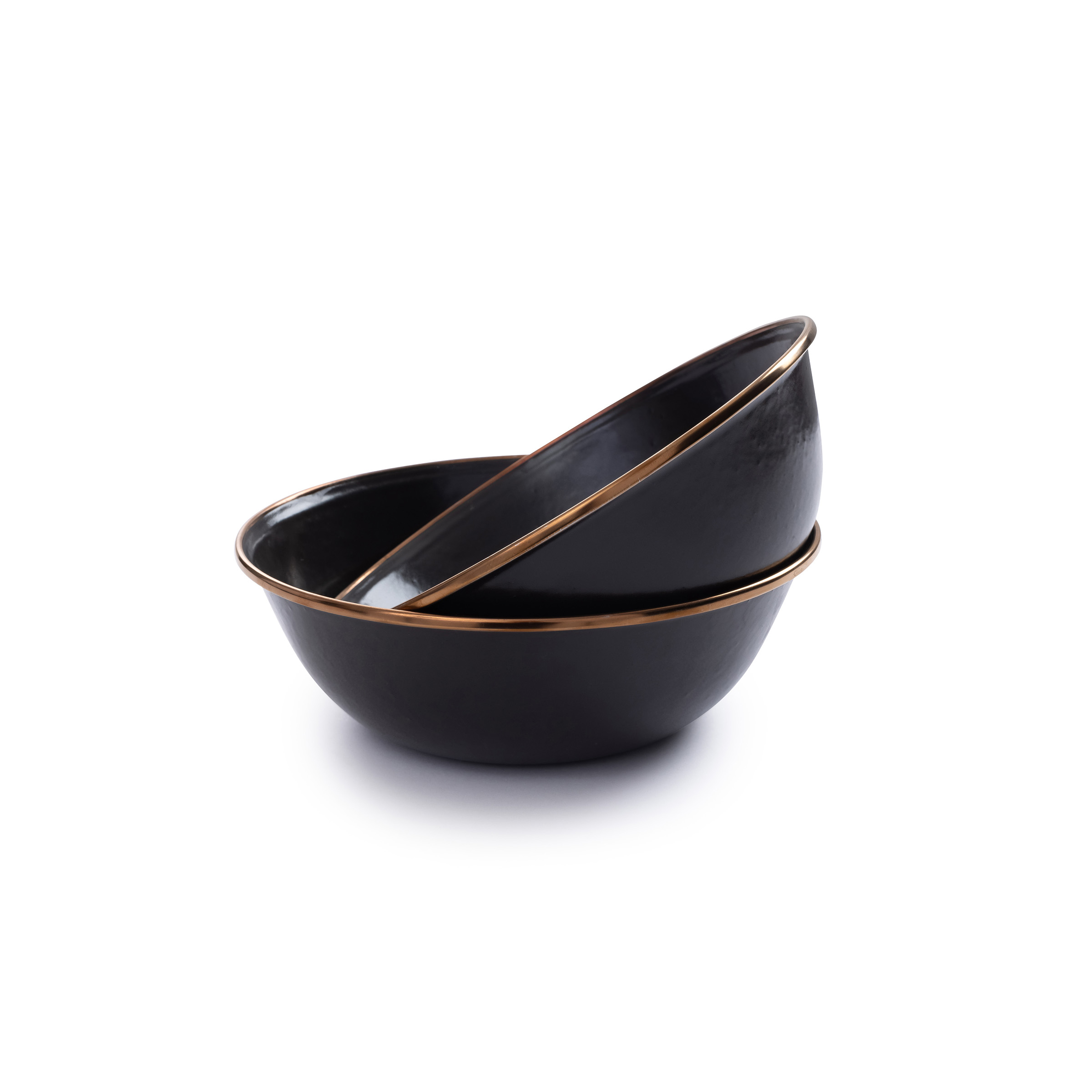 product: Barebones Enamel Bowl Set Charcoal Indoor/Outdoor shown