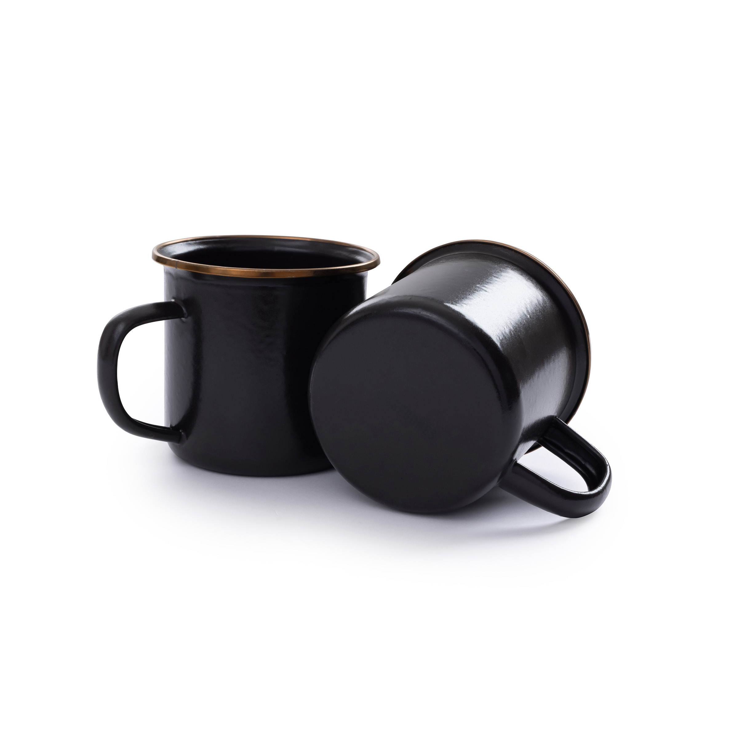 product: Barebones Enamel Cup Set Charcoal Indoor/Outdoor shown