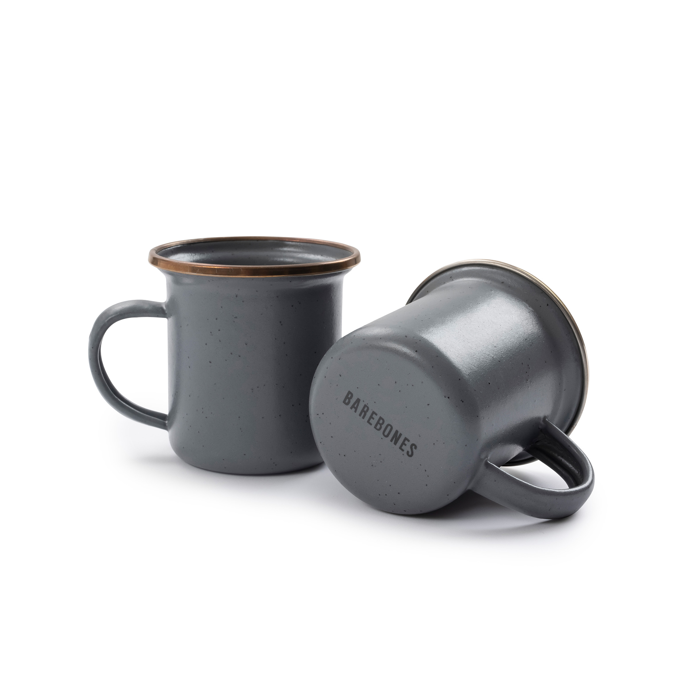 product: Barebones Enamel Espresso Cup Set Slate Gray Indoor/Outdoor shown