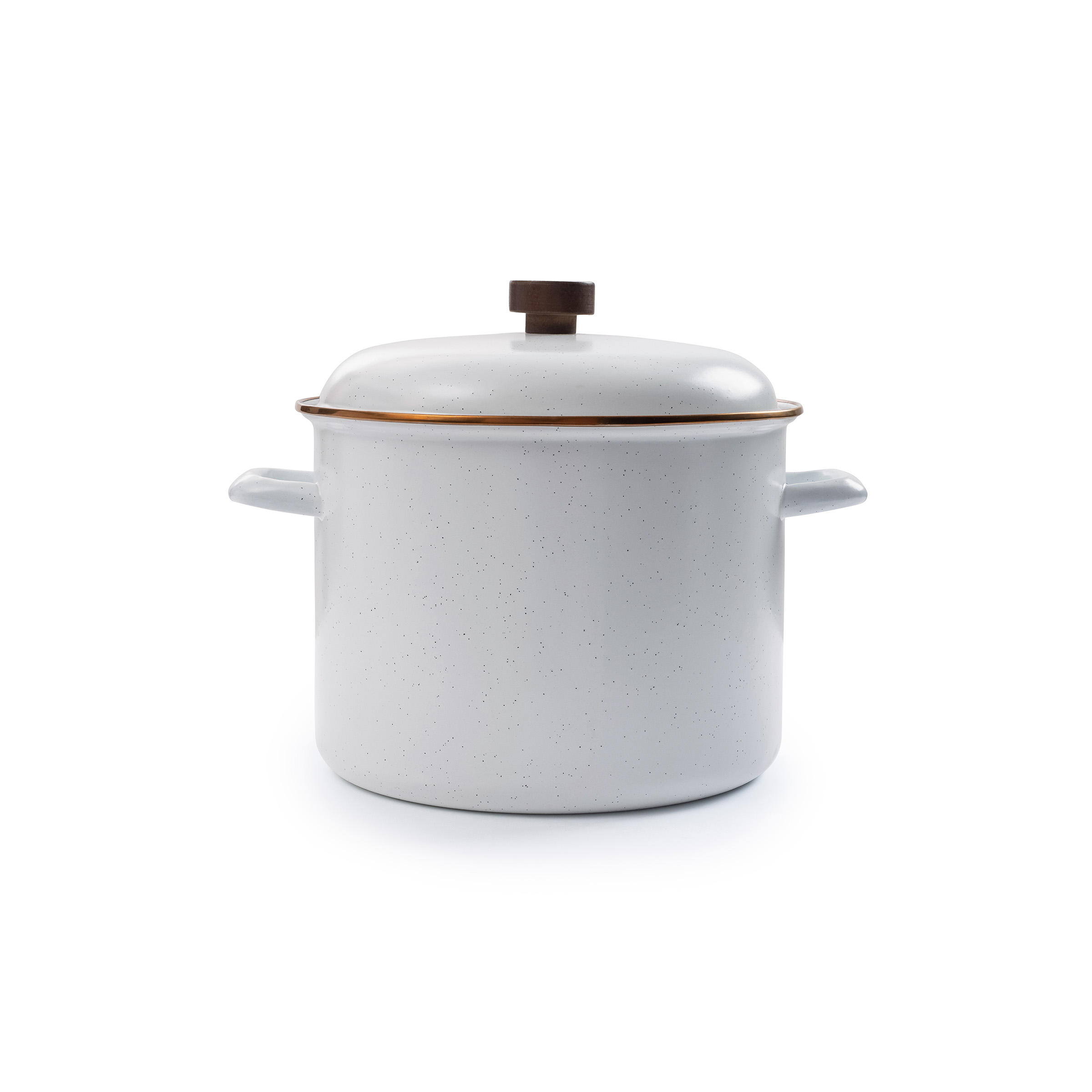 product: Barebones Enamel Stock Pot Eggshell Indoor/Outdoor shown
