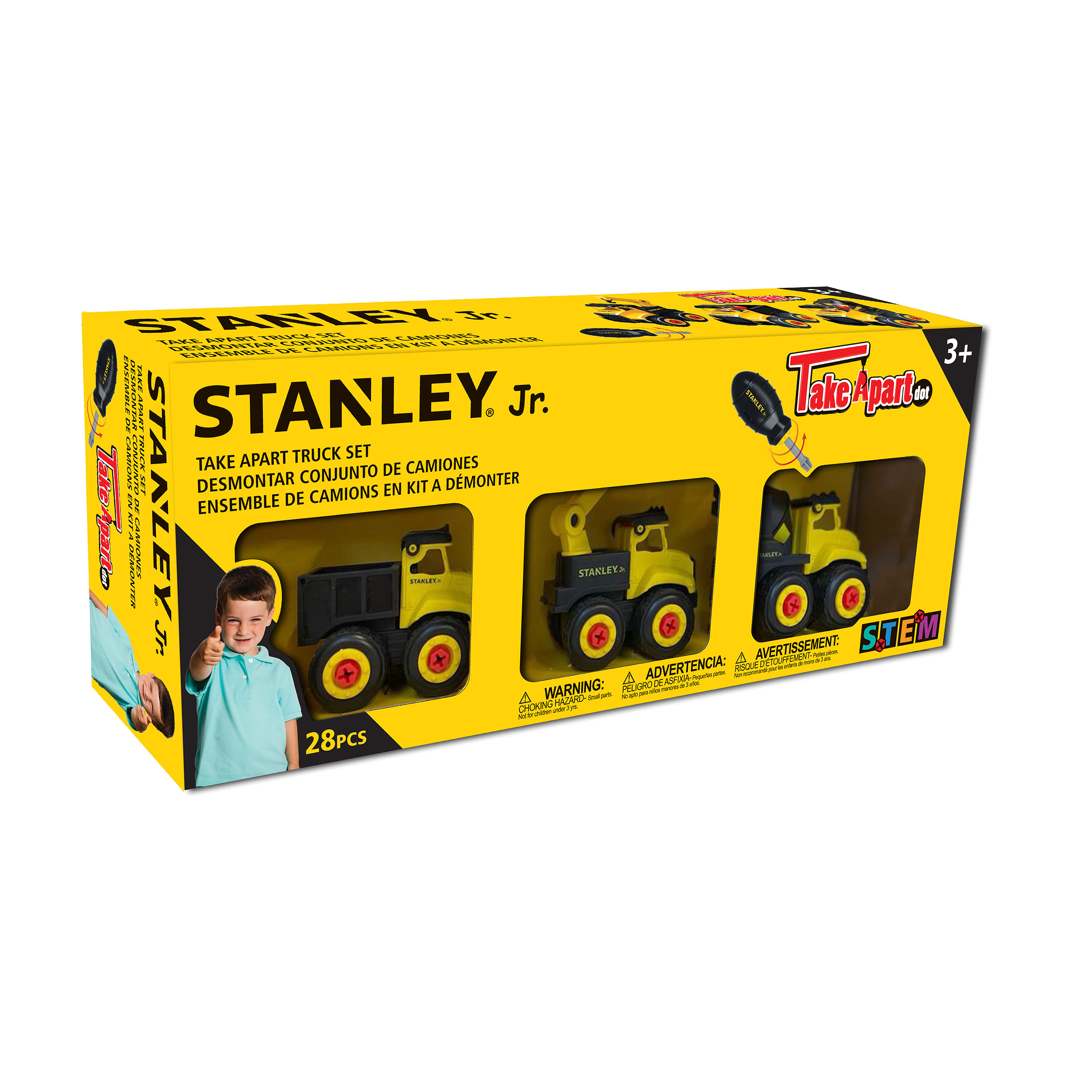 product: Stanley Jr. Construction Vehicles, 3PC Set shown