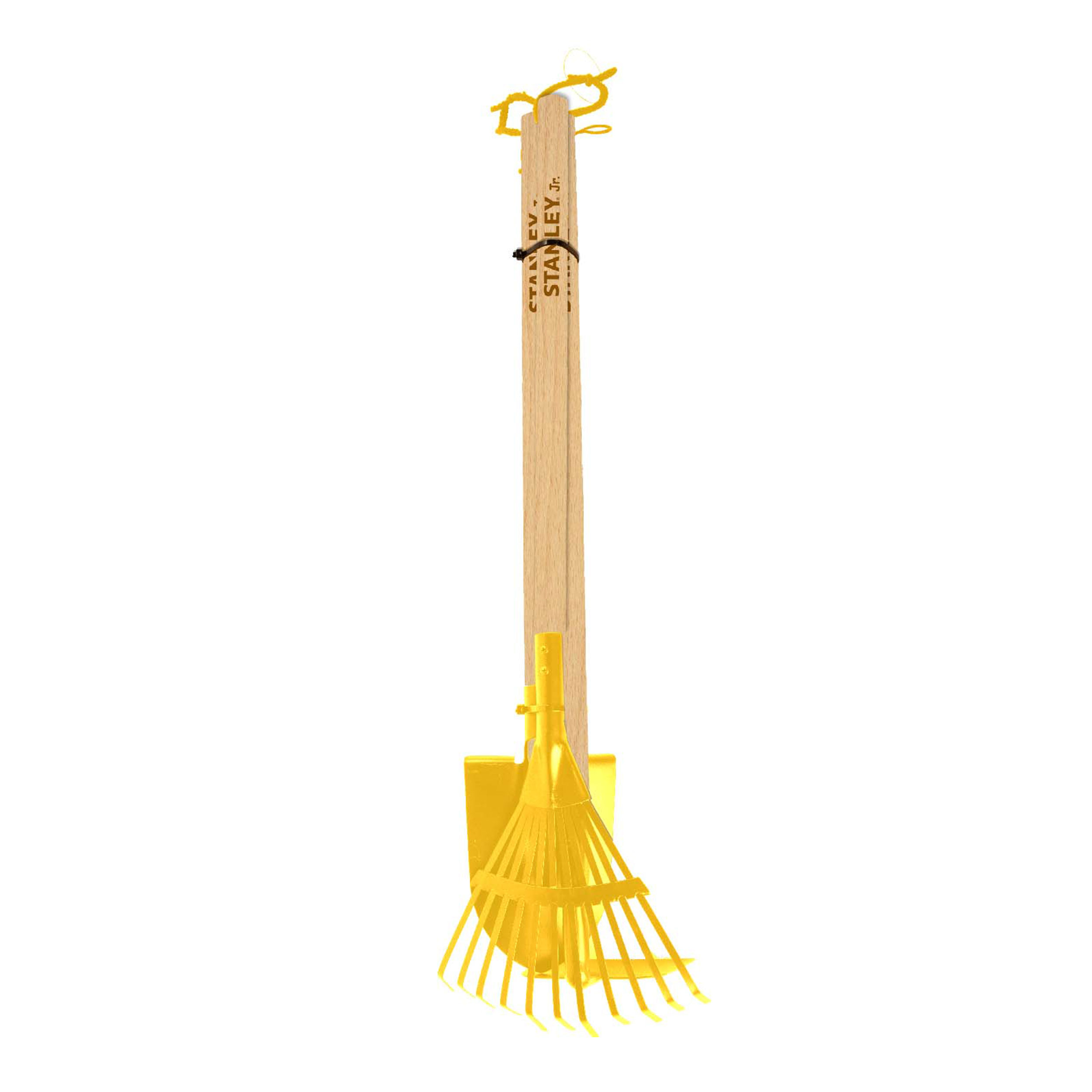 product: Stanley Jr. Long Garden Tools, 3 PC Set shown