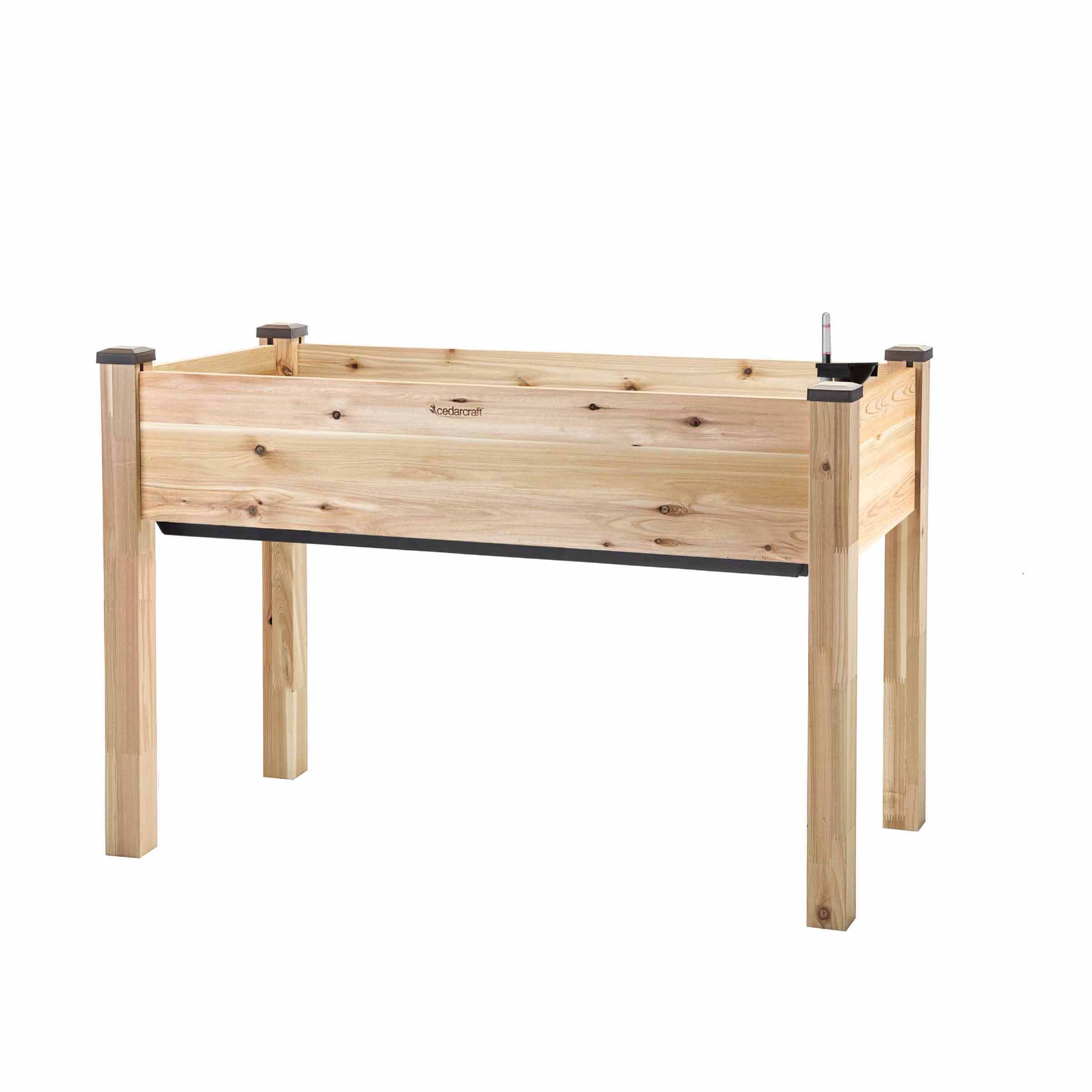 product: CedarCraft Self-Watering Elevated Cedar Planter 23” x 49” x 30