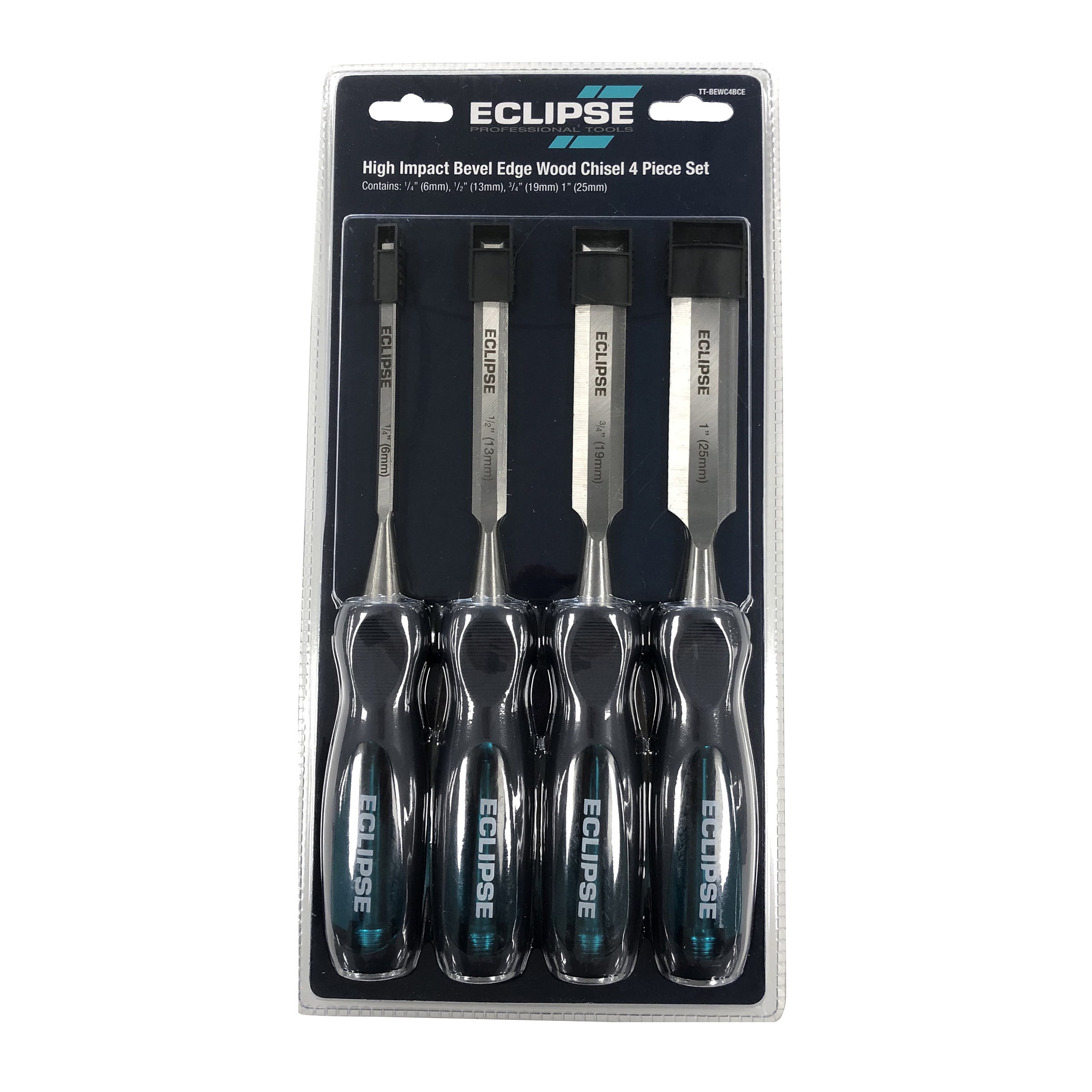 product: Eclipse 4pc High Impact Through Tang Chisel Set 1/4