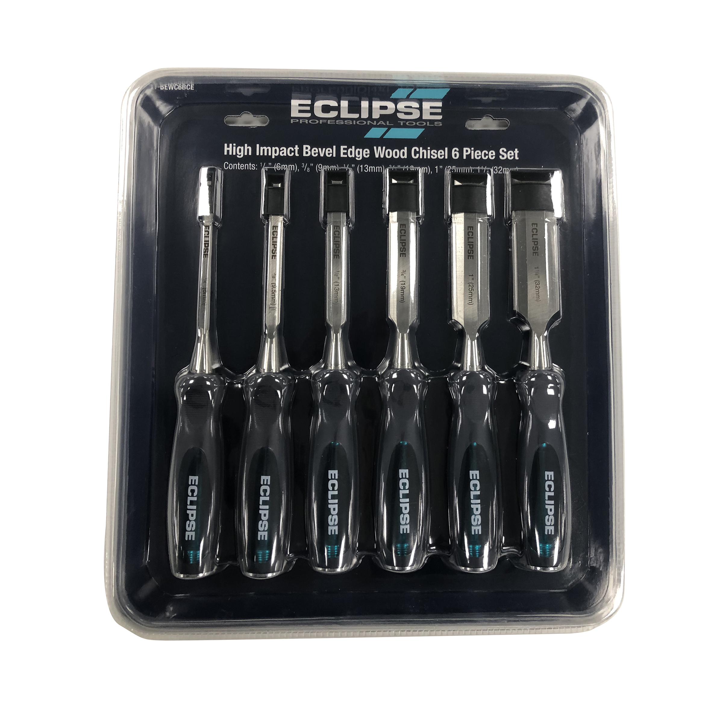 product: Eclipse 6pc High Impact Through Tang Chisel Set 1/4