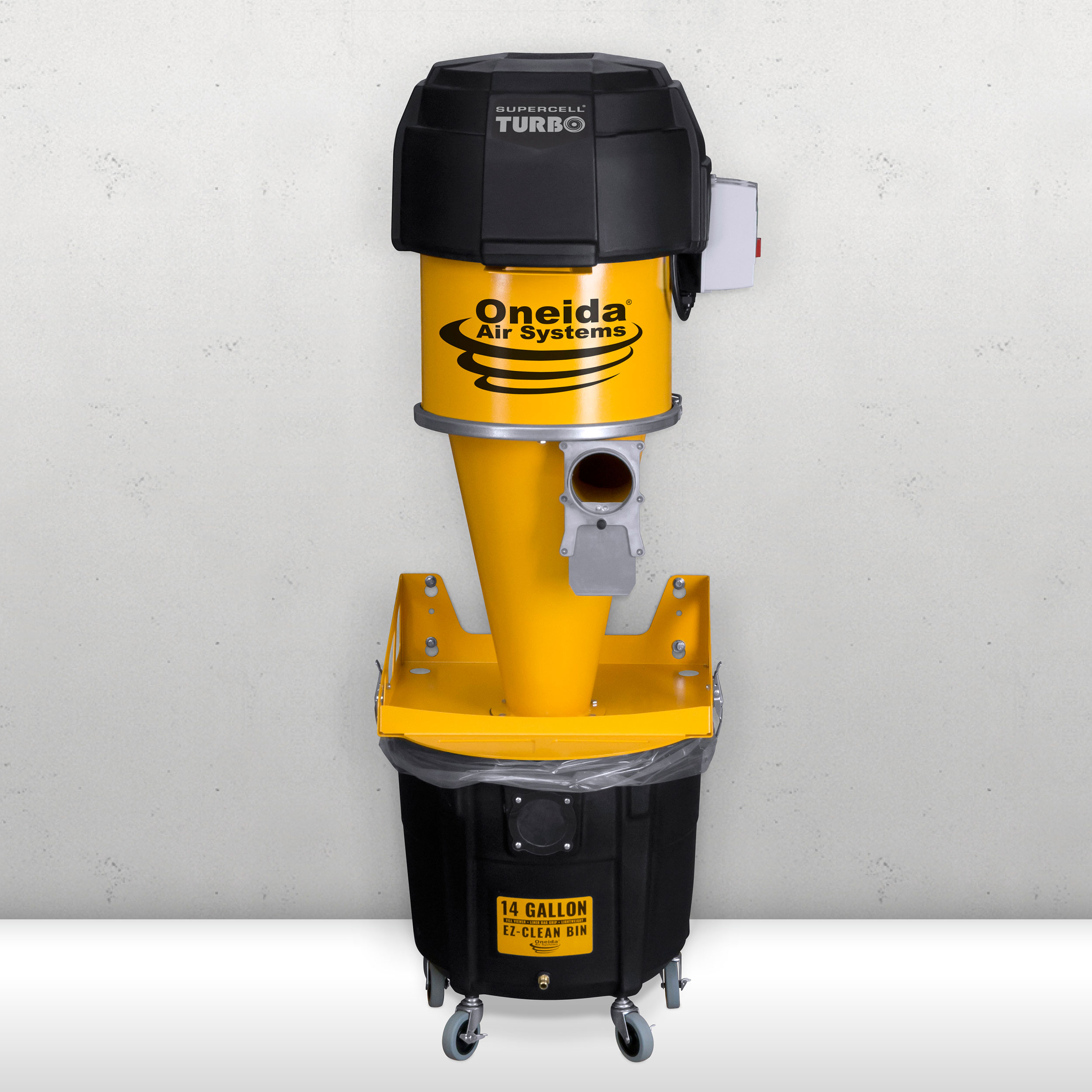 product: Oneida Air Systems Supercell Turbo 14-Gallon High-Pressure Dust Collector shown