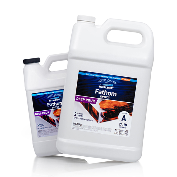 product: TotalBoat Thick Set Fathom Deep Pour Clear Casting Epoxy Resin Kit - 1.5 Gallon shown