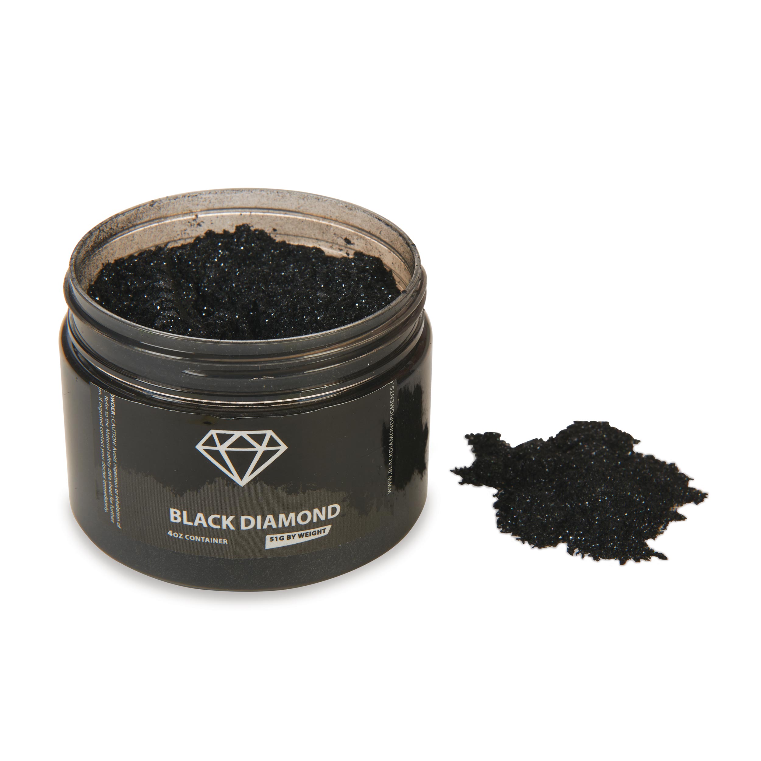 product: Black Diamond Pigments Mica Powder - Black Diamond - 51 Grams shown