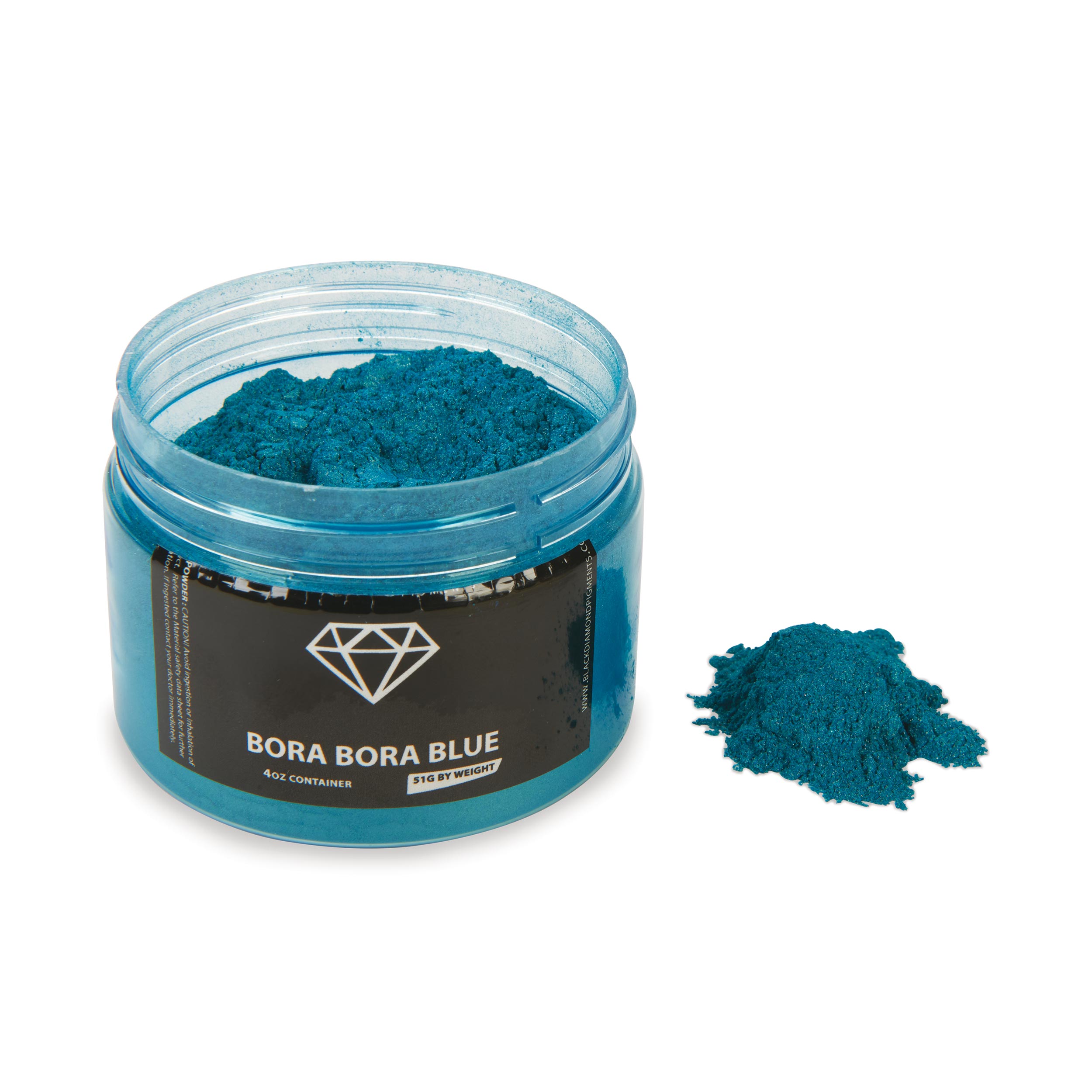 product: Black Diamond Pigments Mica Powder - Bora Bora Blue - 51 Grams shown