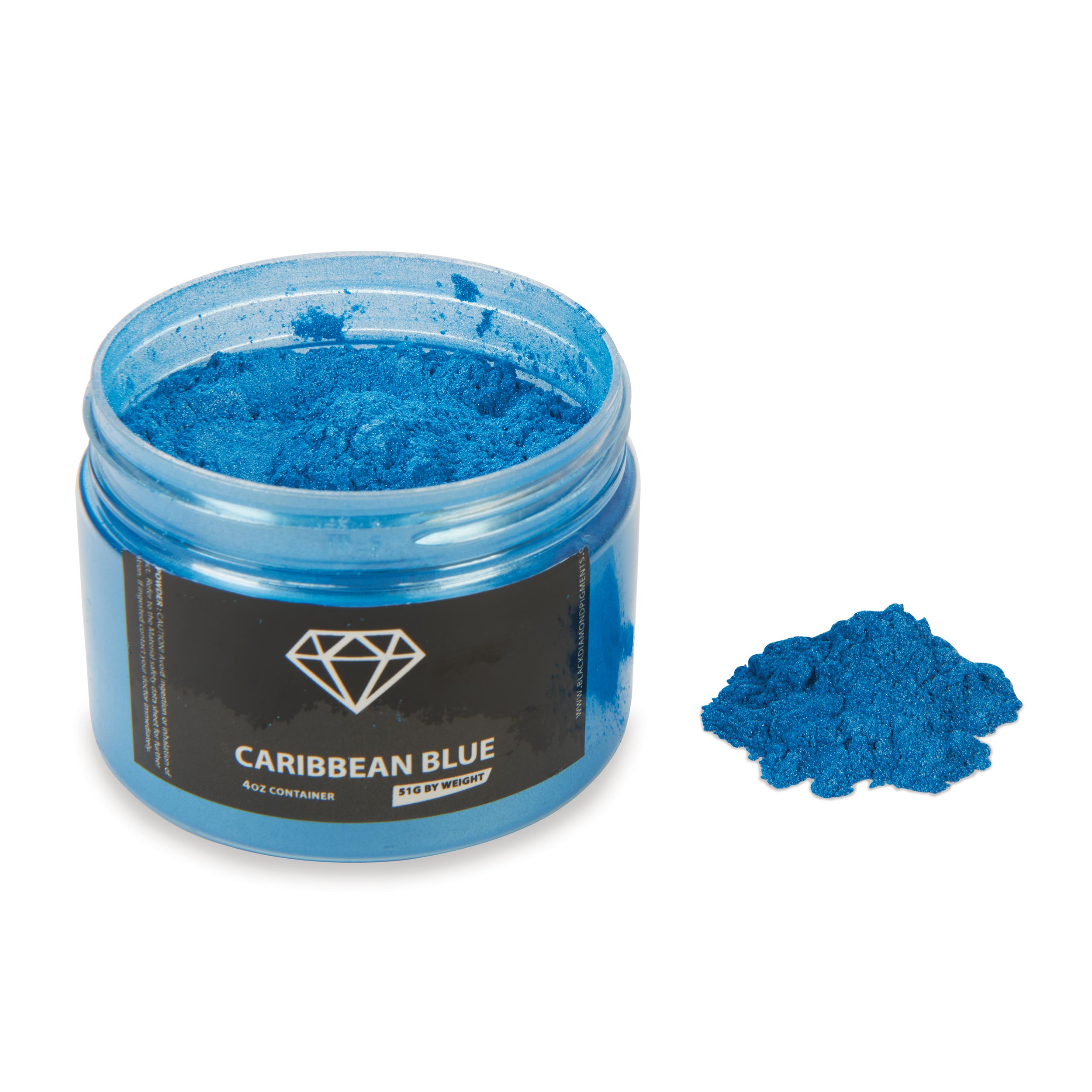product: Black Diamond Pigments Mica Powder - Caribbean Blue - 51 Grams shown