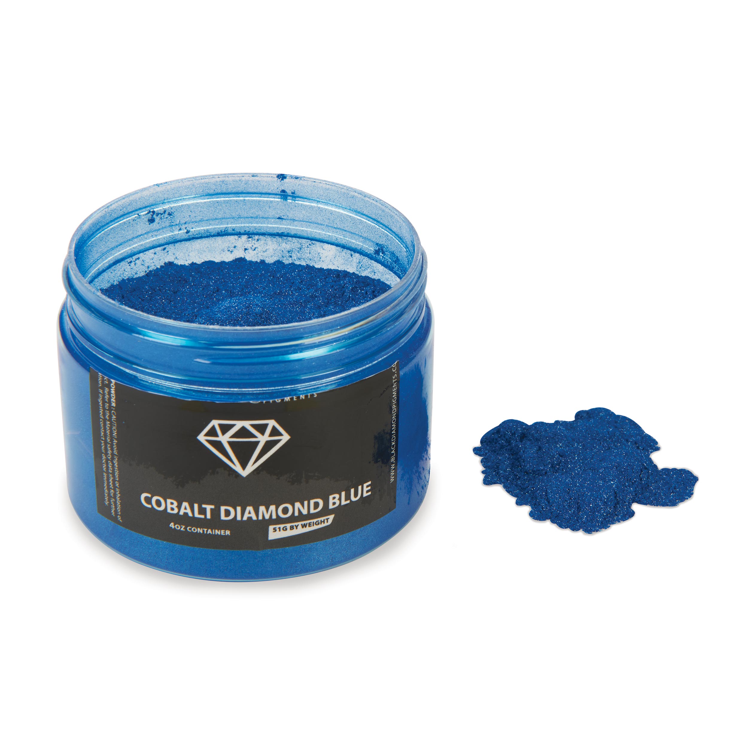 product: Black Diamond Pigments Mica Powder - Cobalt Diamond Blue - 51 Grams shown