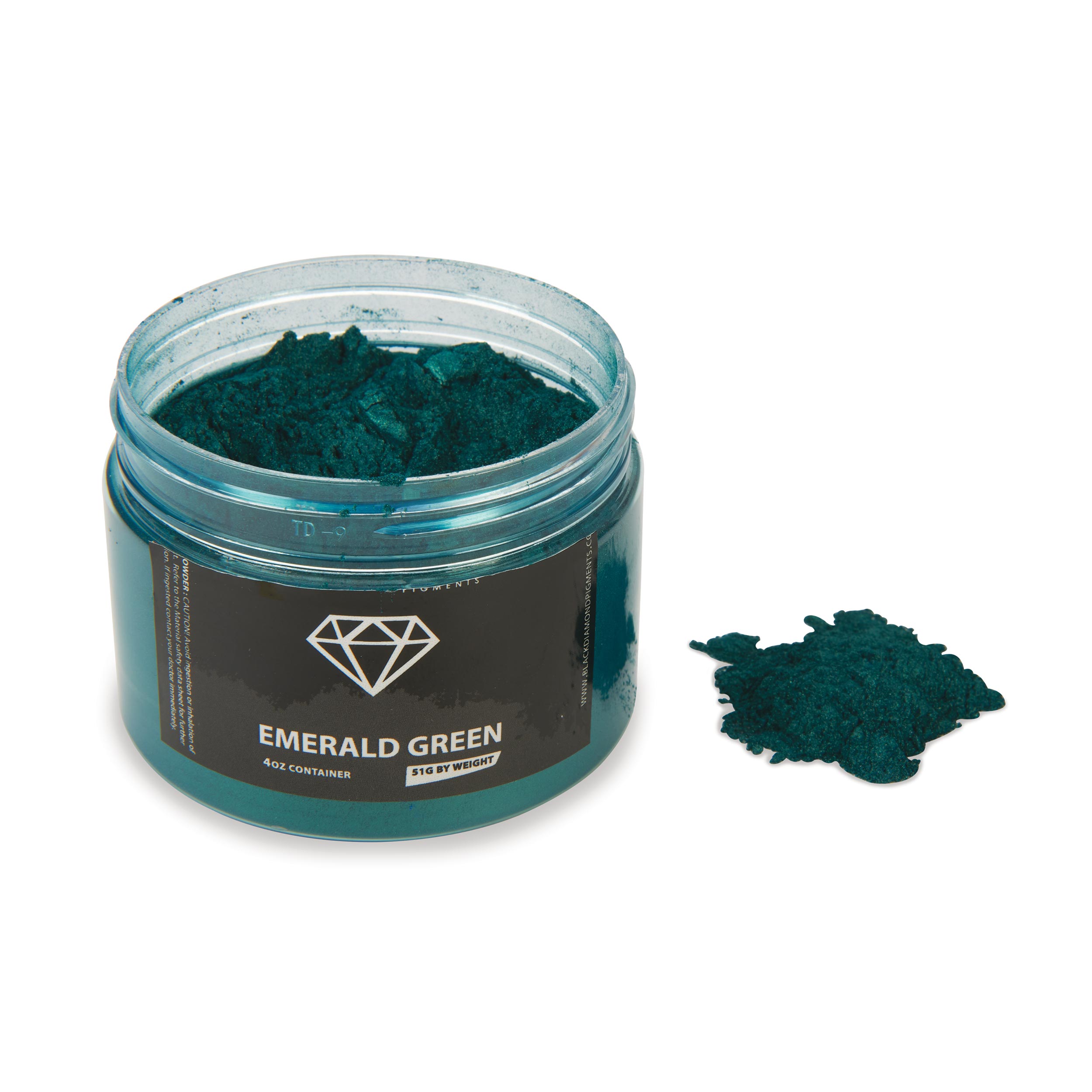 product: Black Diamond Pigments Mica Powder - Emerald Green - 51 Grams shown