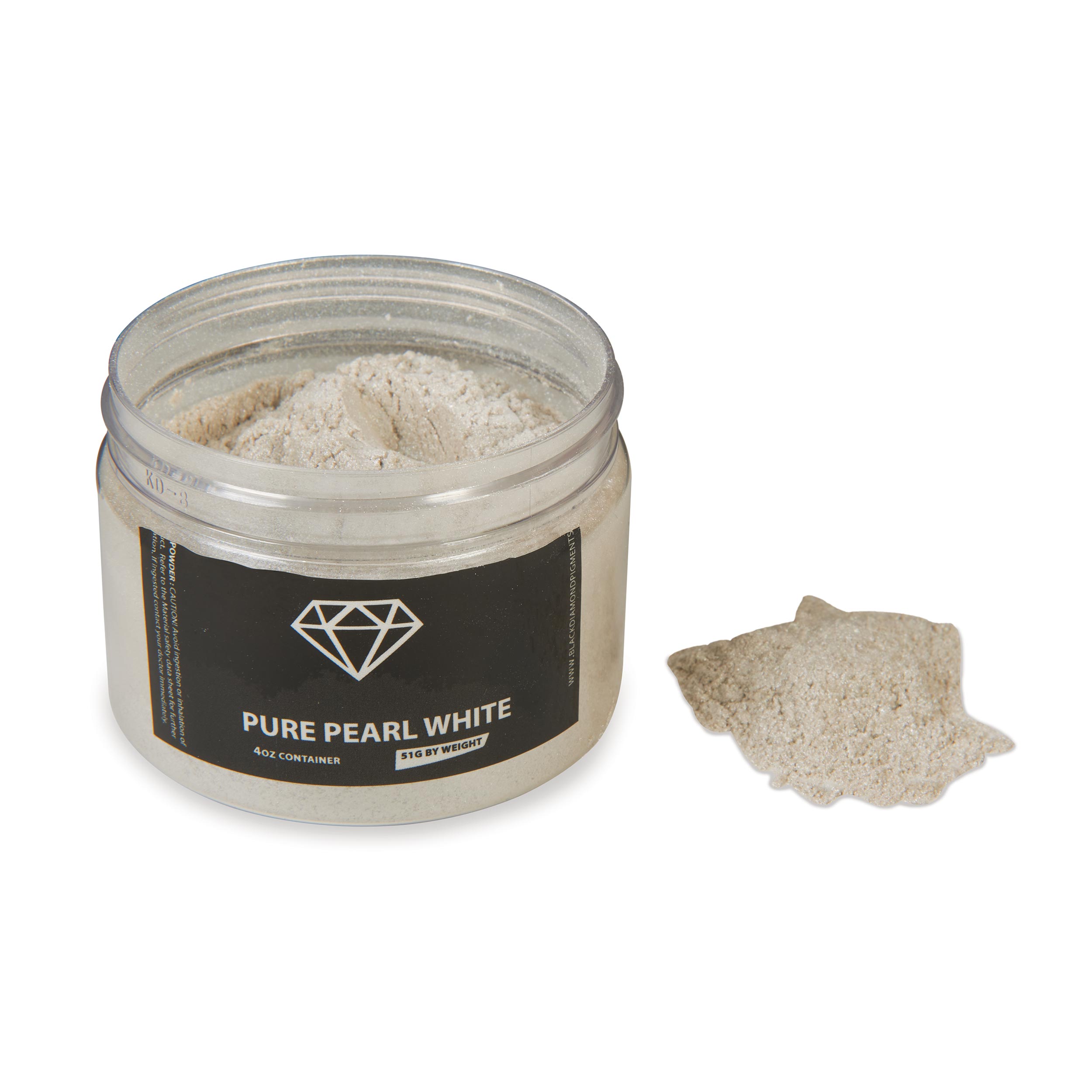 product: Black Diamond Pigments Mica Powder - Pure Pearl White - 51 Grams shown