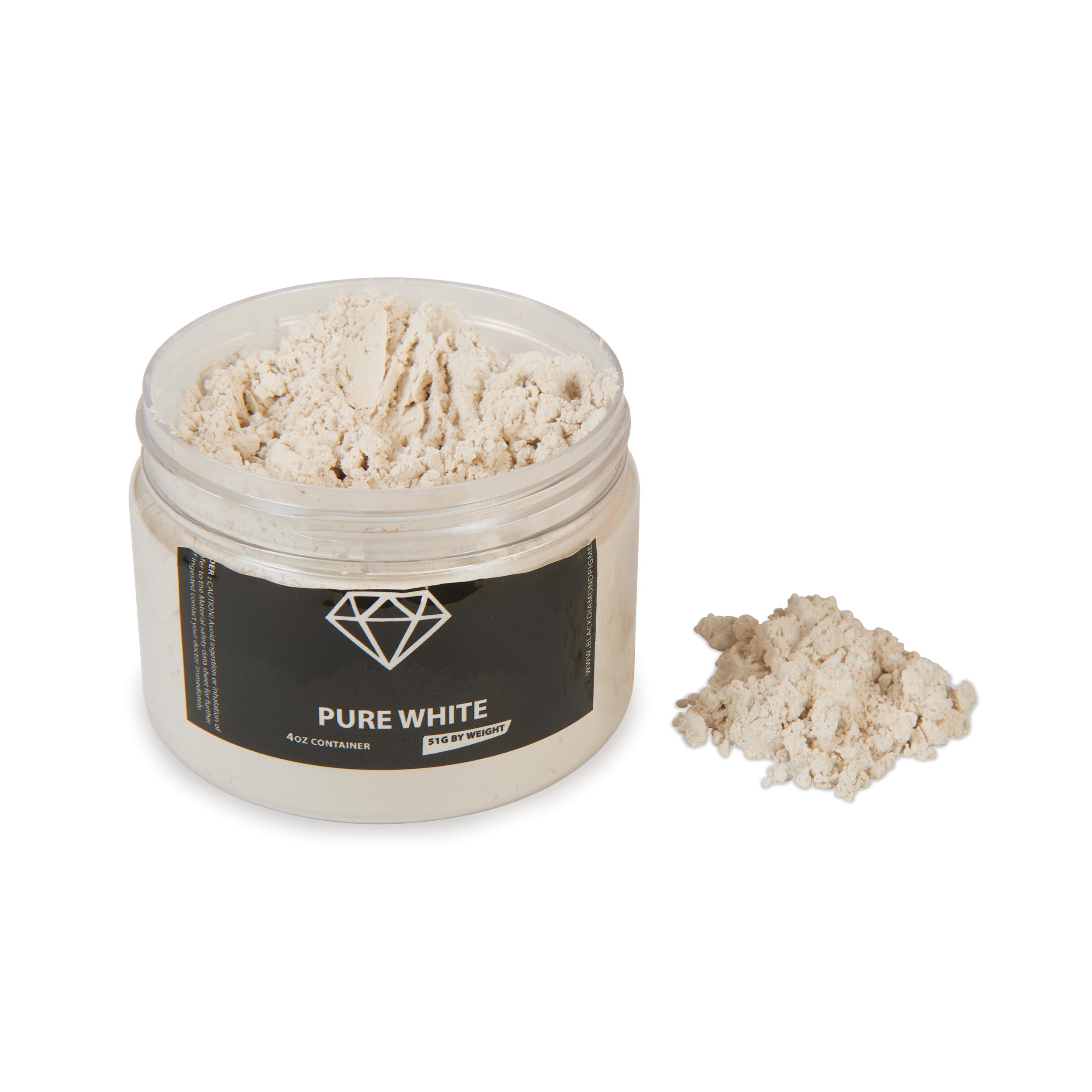product: Black Diamond Pigments Mica Powder - Pure White - 51 Grams shown
