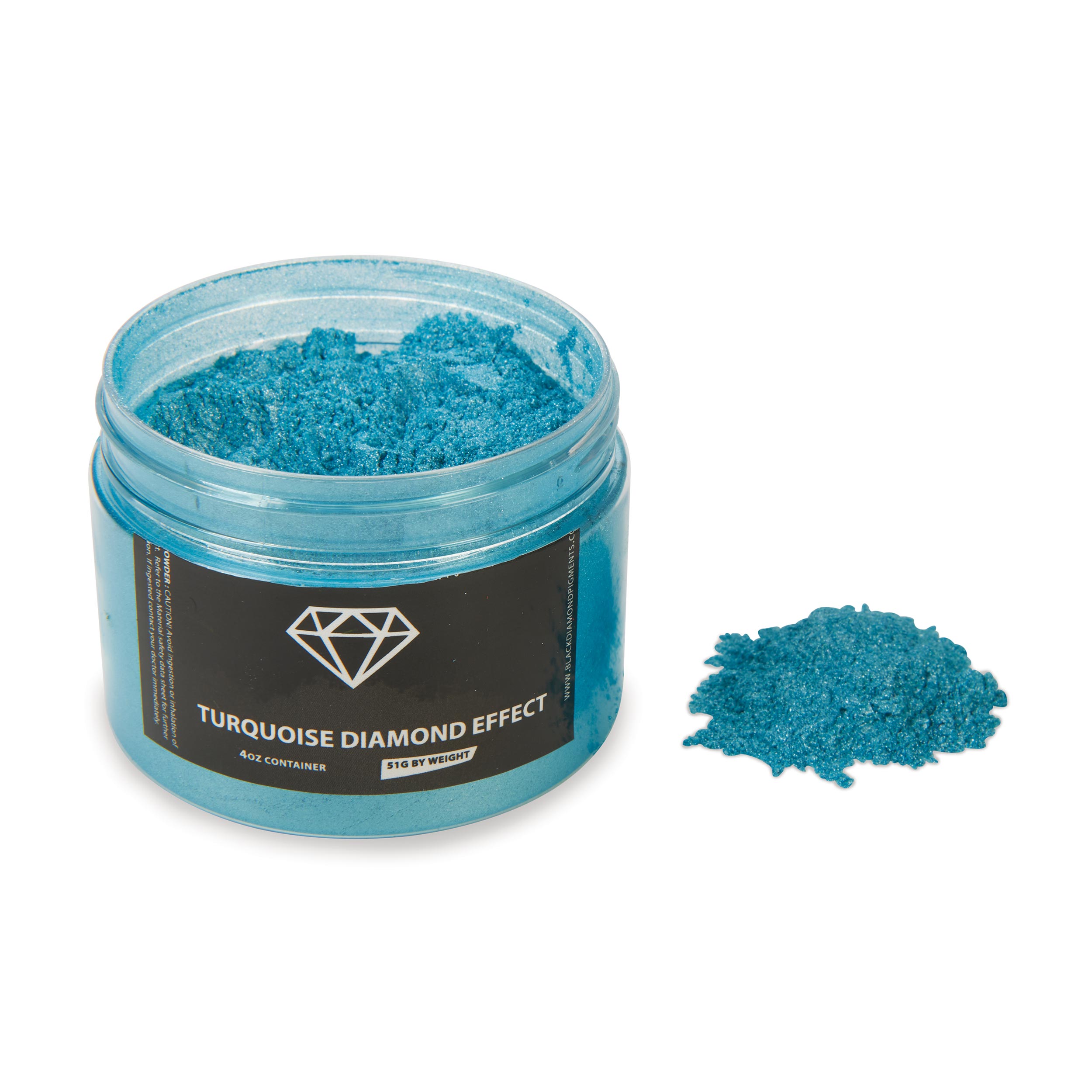 product: Black Diamond Pigments Mica Powder - Turquoise Diamond Effect - 51 Grams shown