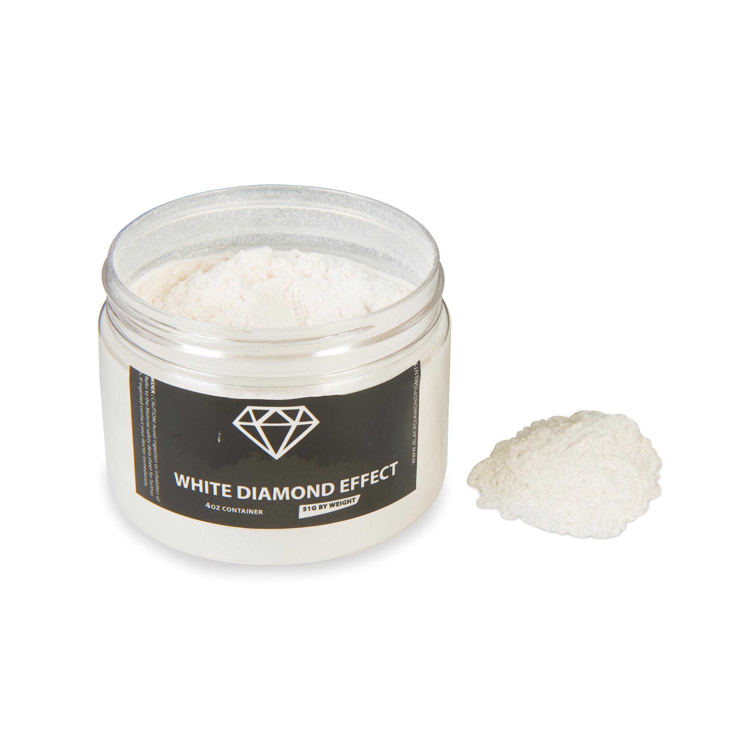 product: Black Diamond Pigments Mica Powder - White Diamond Effect - 51 Grams shown