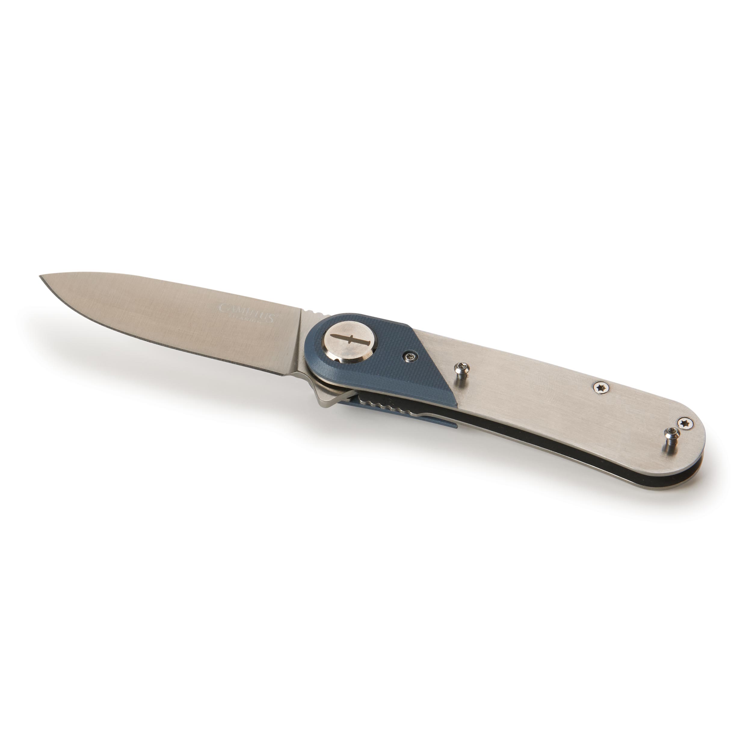 product: Camillus Wildedeer Liner Lock Pocketknife for Hunting and Fishing - Unfinished Kit shown