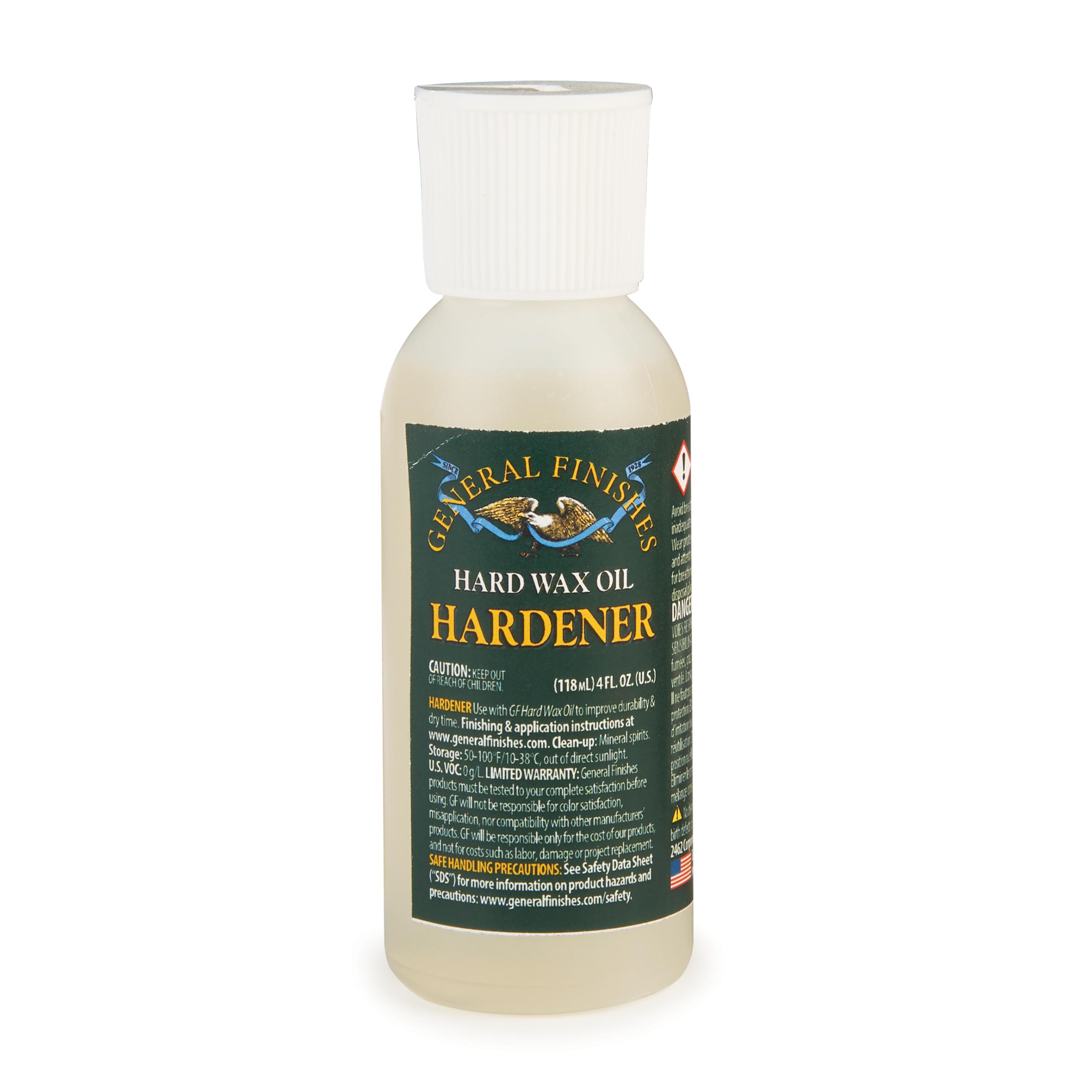 product: General Finishes Hard Wax Oil Hardener - 4 oz shown