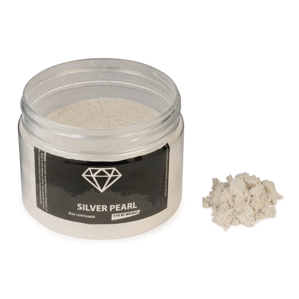 product: Black Diamond Pigments Mica Powder - Silver Pearl - 51 Grams shown