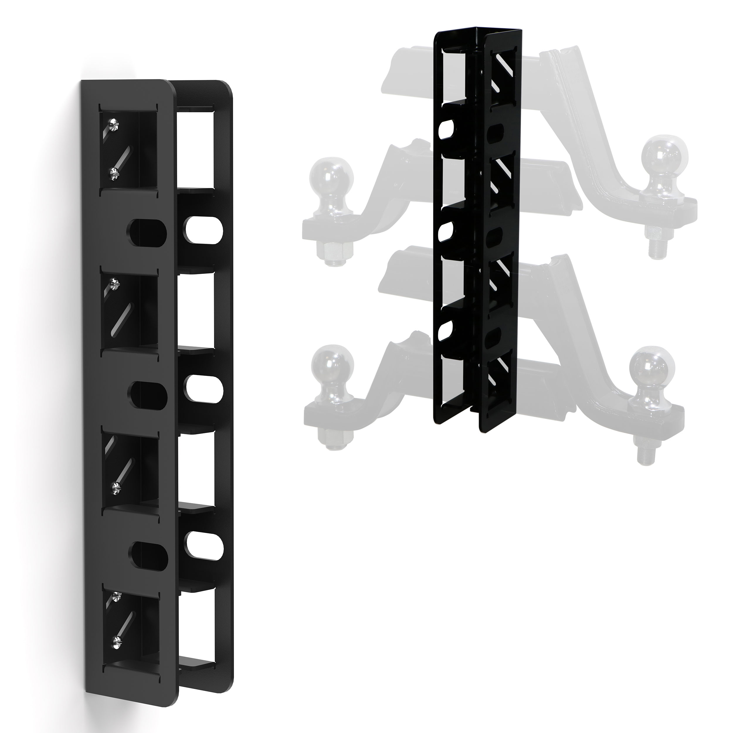 product: c2M Hitch Stor - 7 Hitch Mounts - Black shown