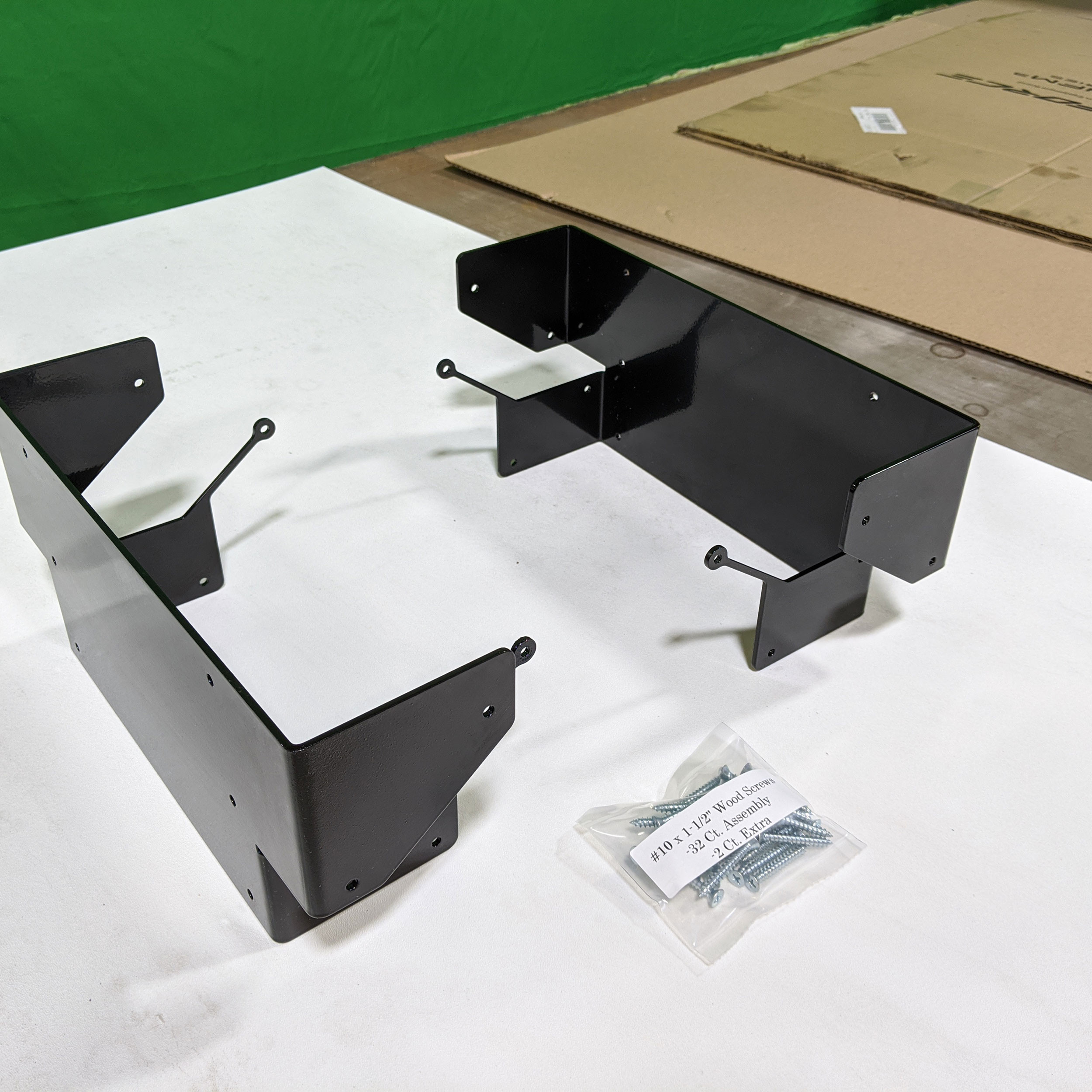 product: c2M Log Storage Rack Bracket Kit - Black shown