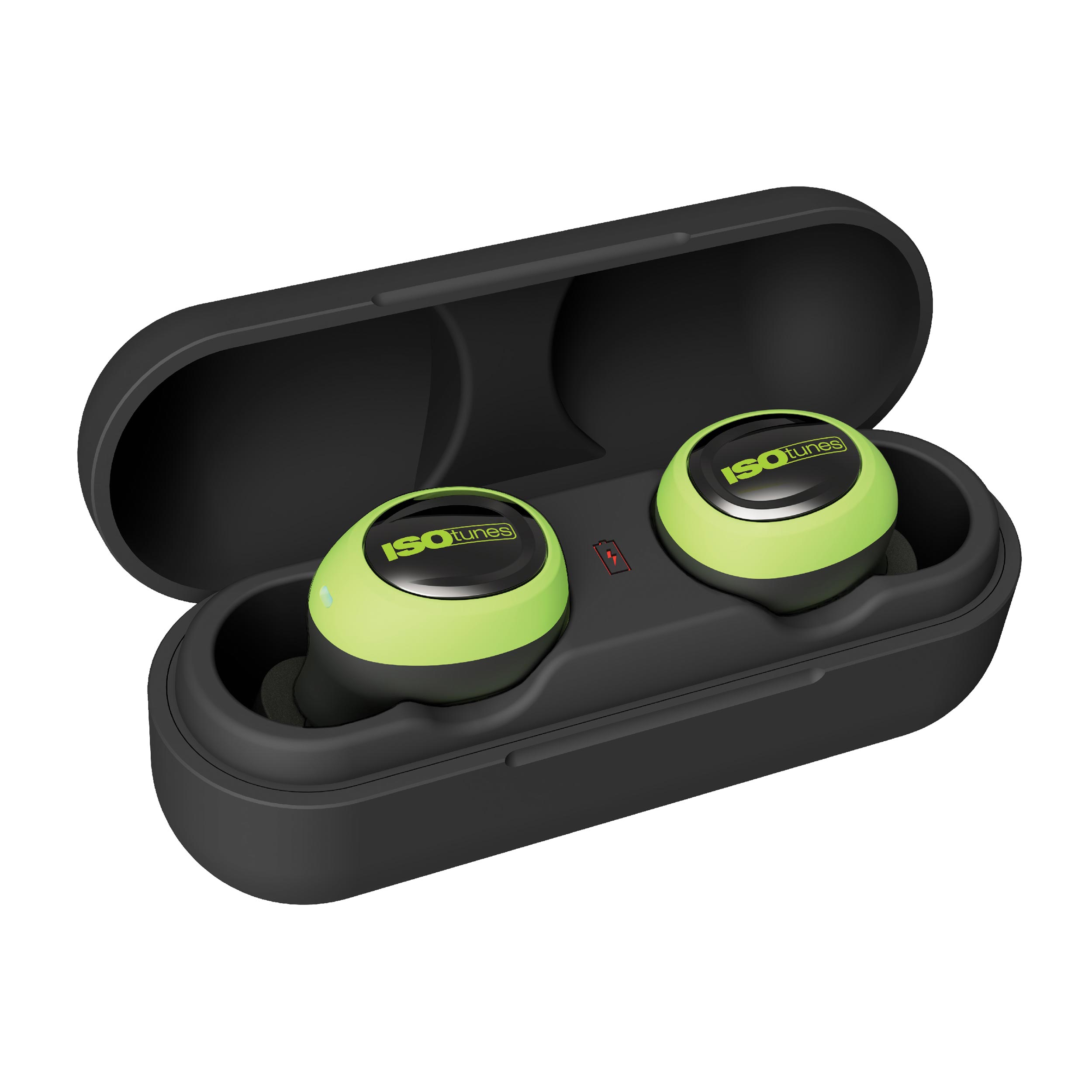 product: ISOtunes FREE 2.0 Wireless Bluetooth Earbuds - Safety Green shown