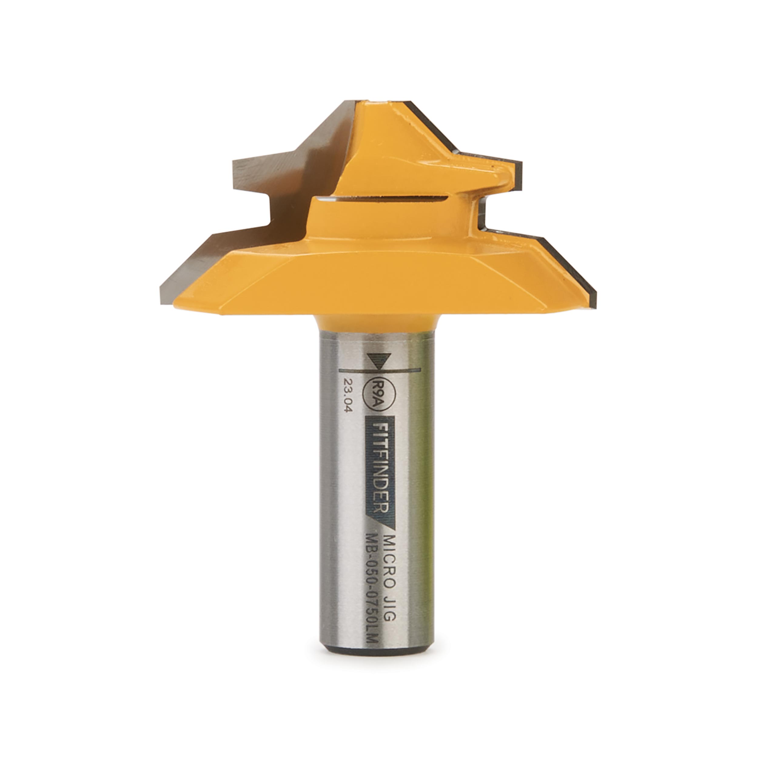 product: Microjig FITFINDER Lock Miter Router Bit shown