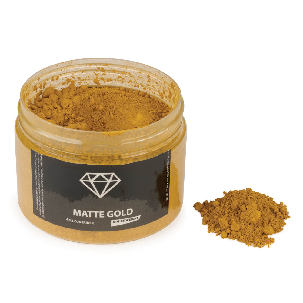product: Black Diamond Pigments Mica Powder - Matte Gold - 51 Grams shown