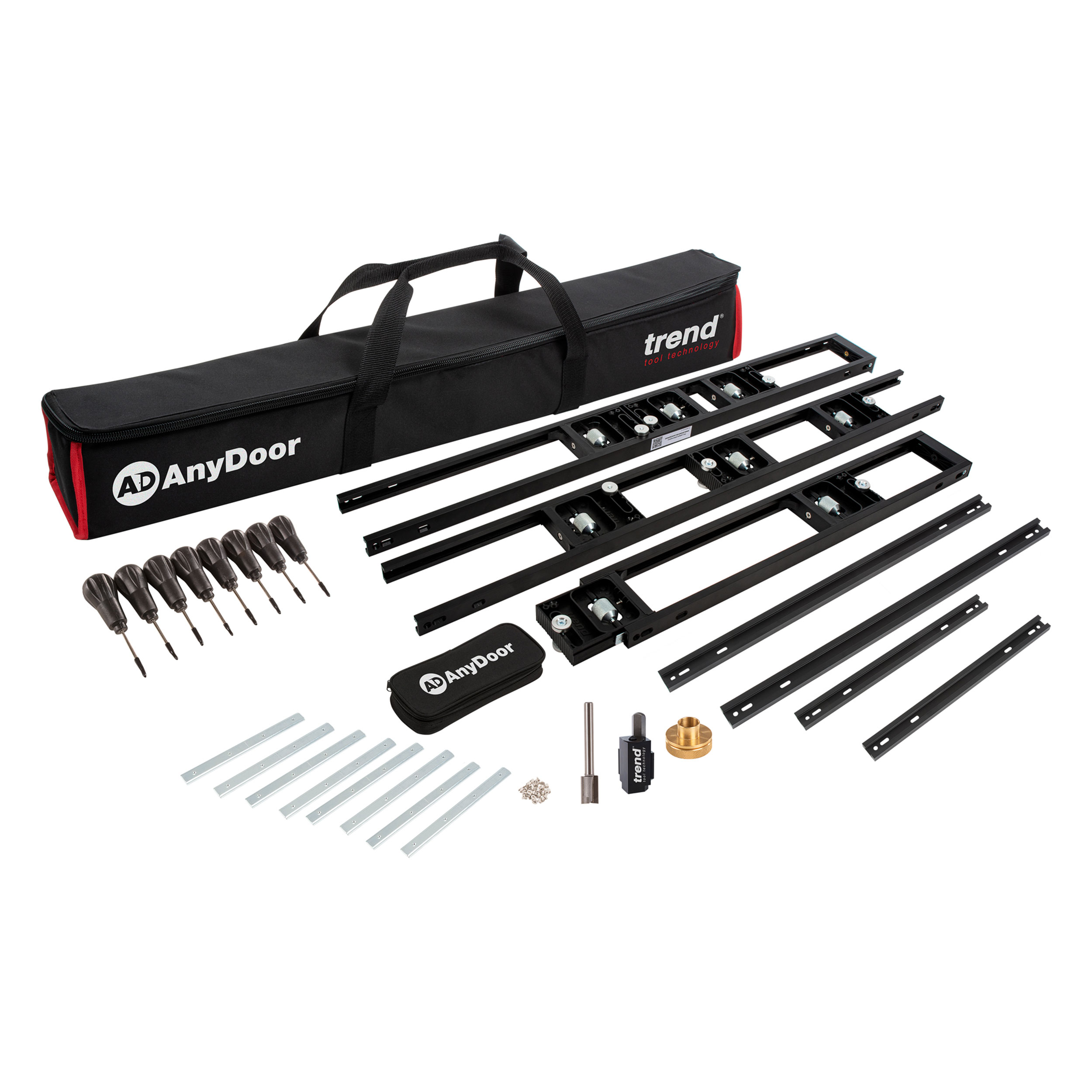 product: Trend AnyDoor Butt Hinge Jig Template Kit, Model U*H/JIG/D9 shown