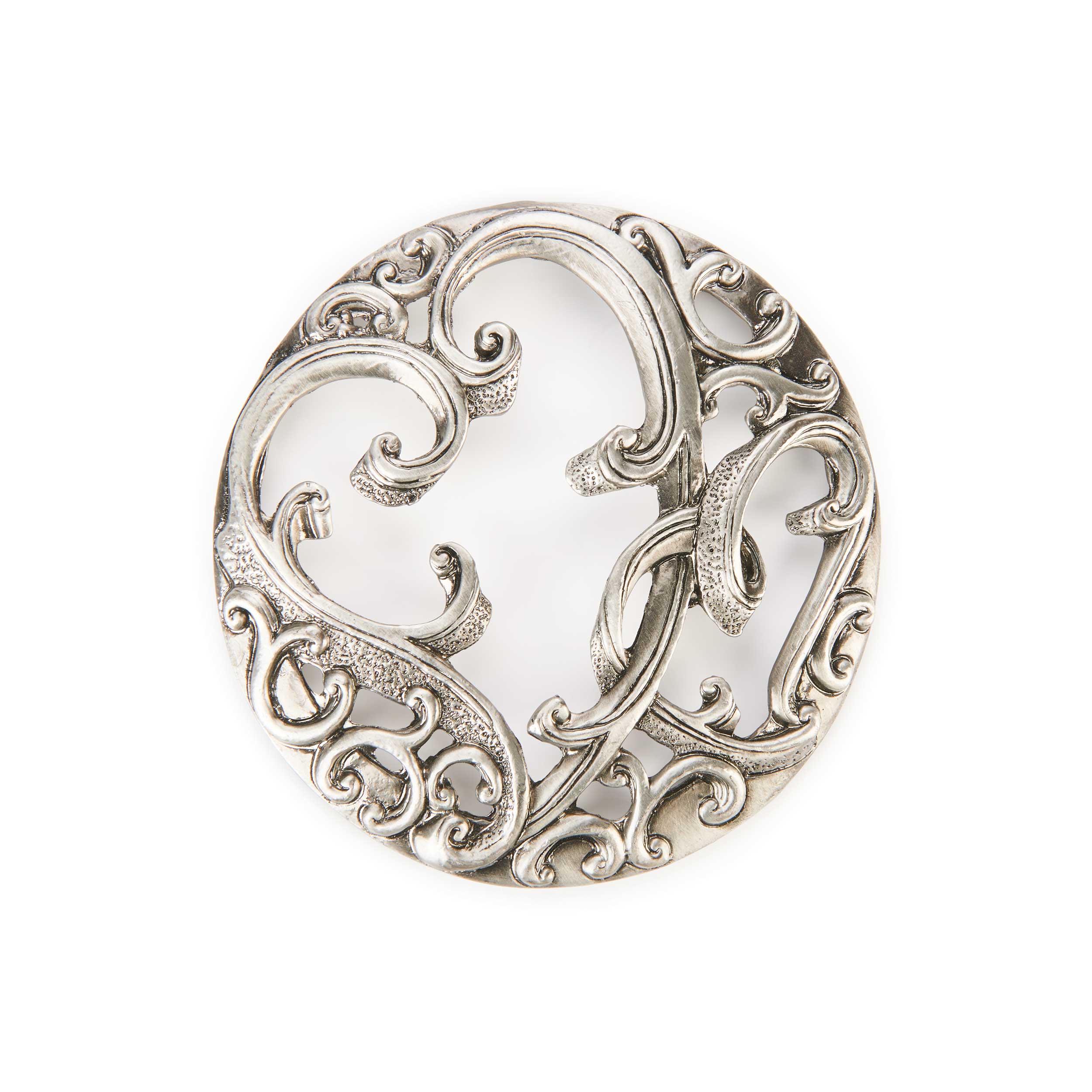 product: WoodRiver Filigree Bowl Lid - Heart - Antique Pewter shown